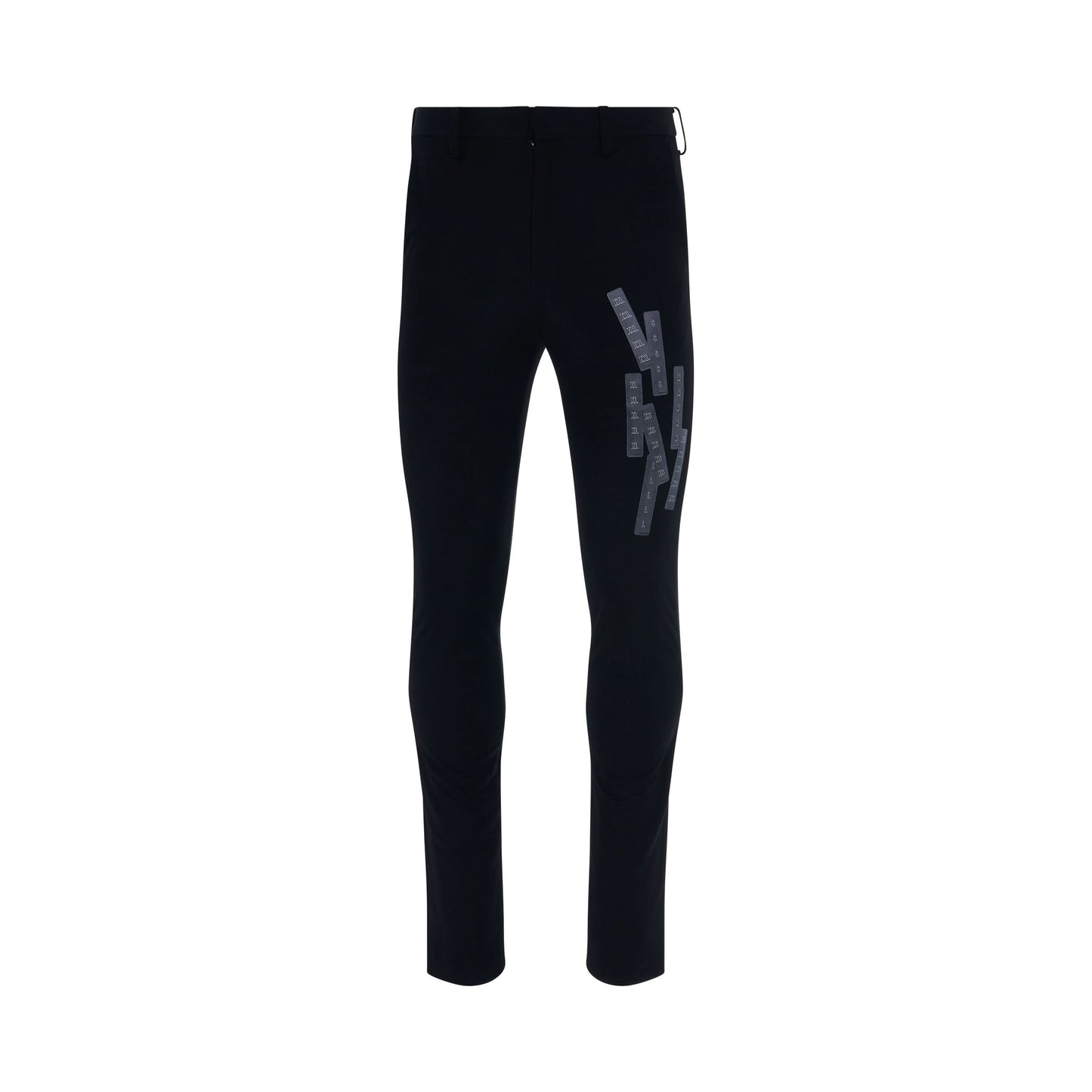 Stretching Tape Trousers in Black