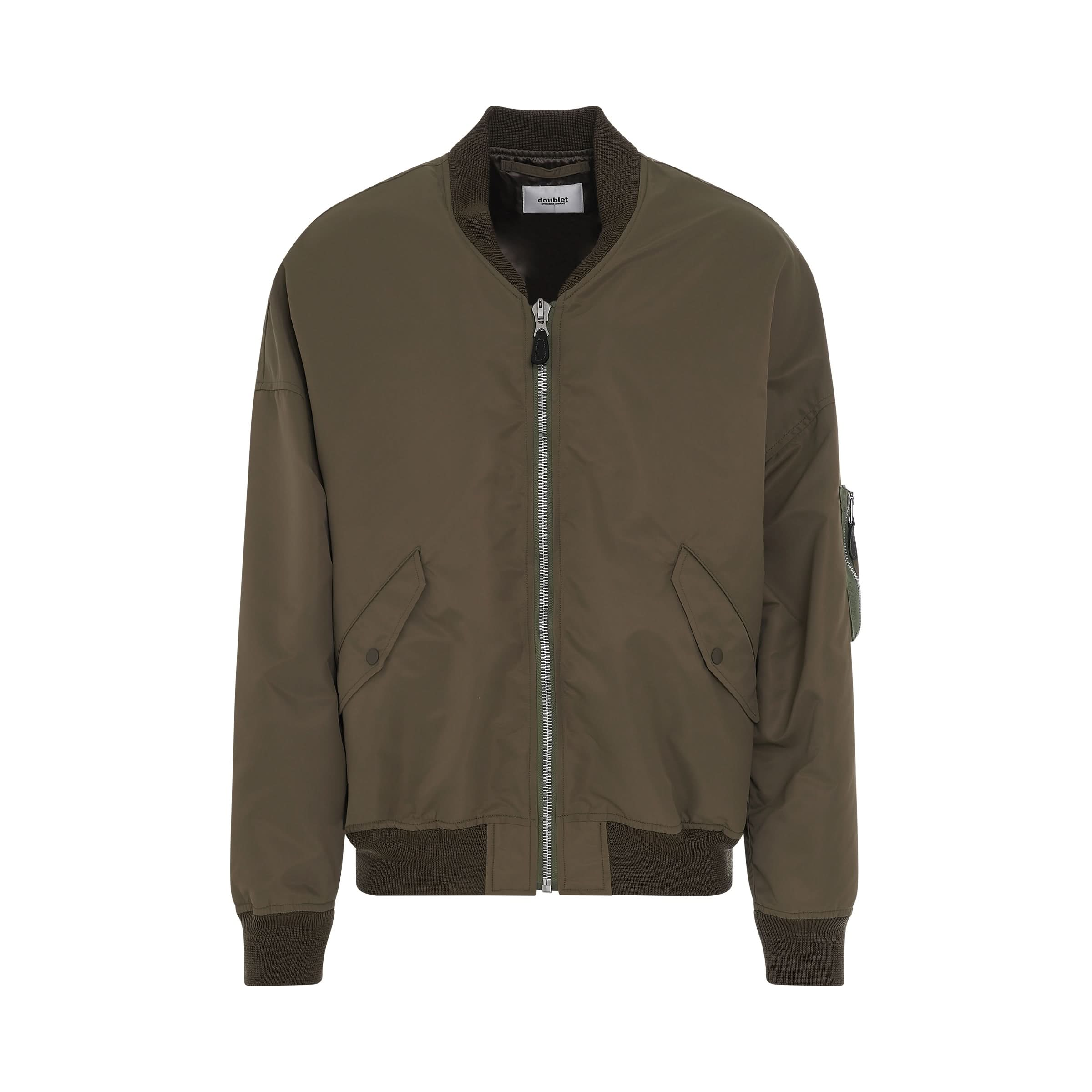 Vegetable Dyed MA-1 Bomber Jacket in Olive