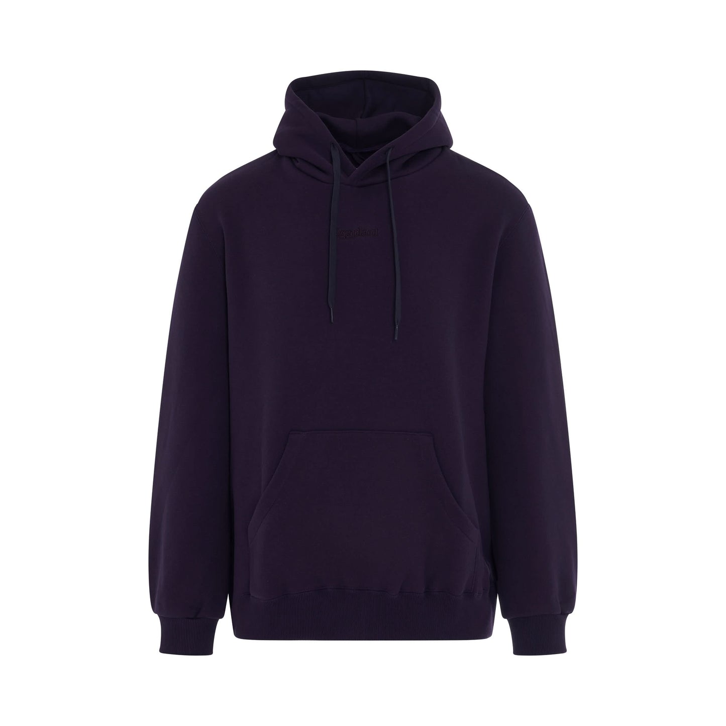 Vegetable Stem Embroidery Hoodie in Eggplant