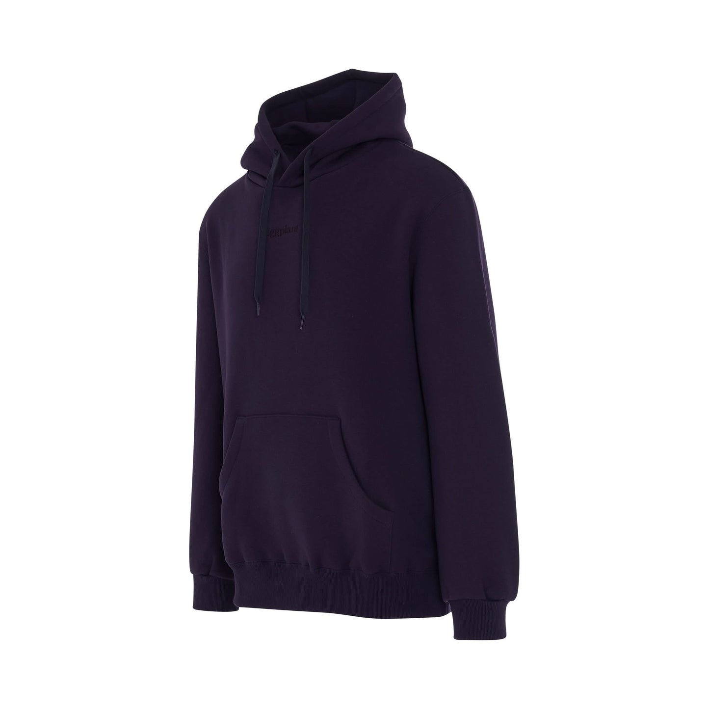 Vegetable Stem Embroidery Hoodie in Eggplant