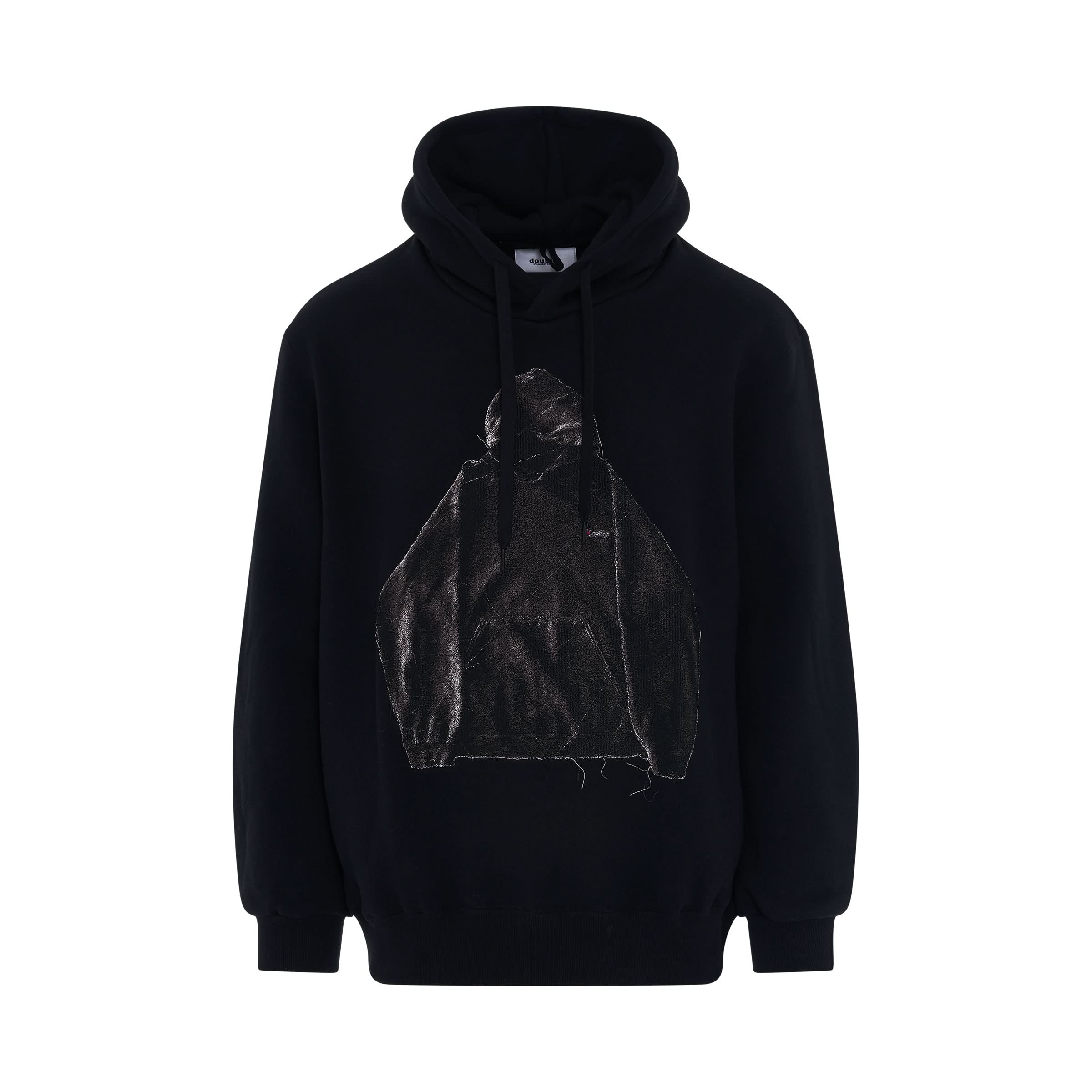 Photo Stitch Hoodie in Black