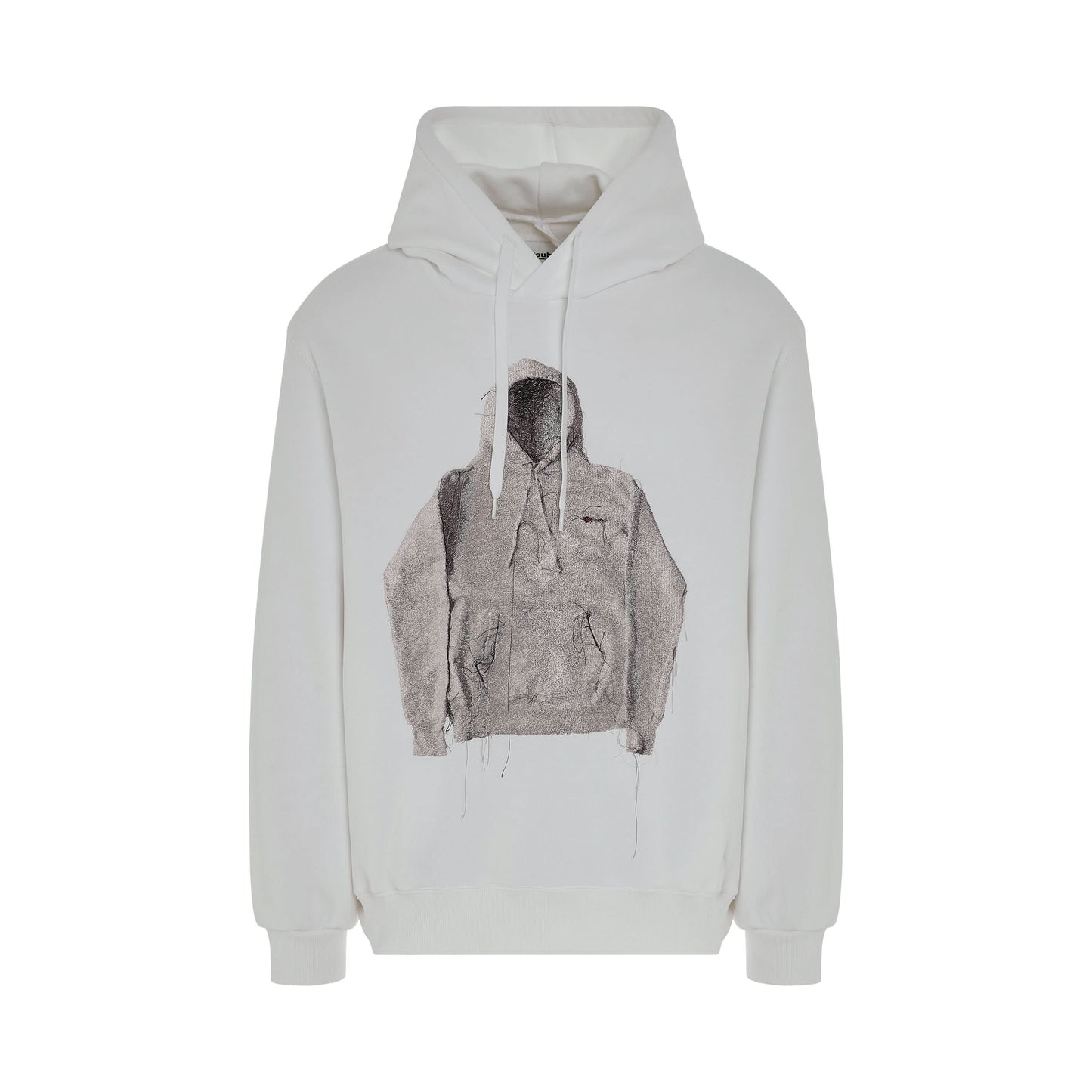 Photo Stitch Hoodie in White