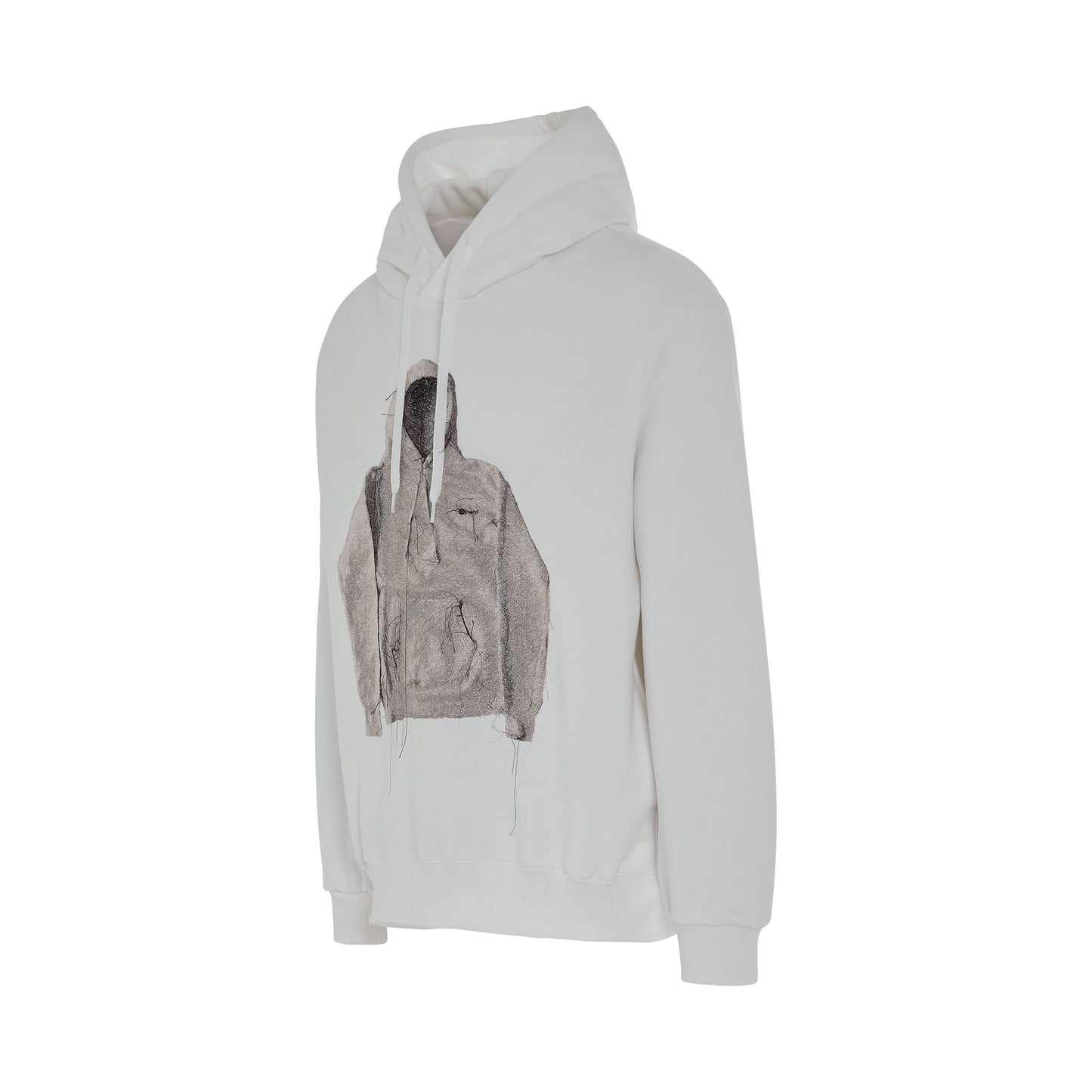 Photo Stitch Hoodie in White