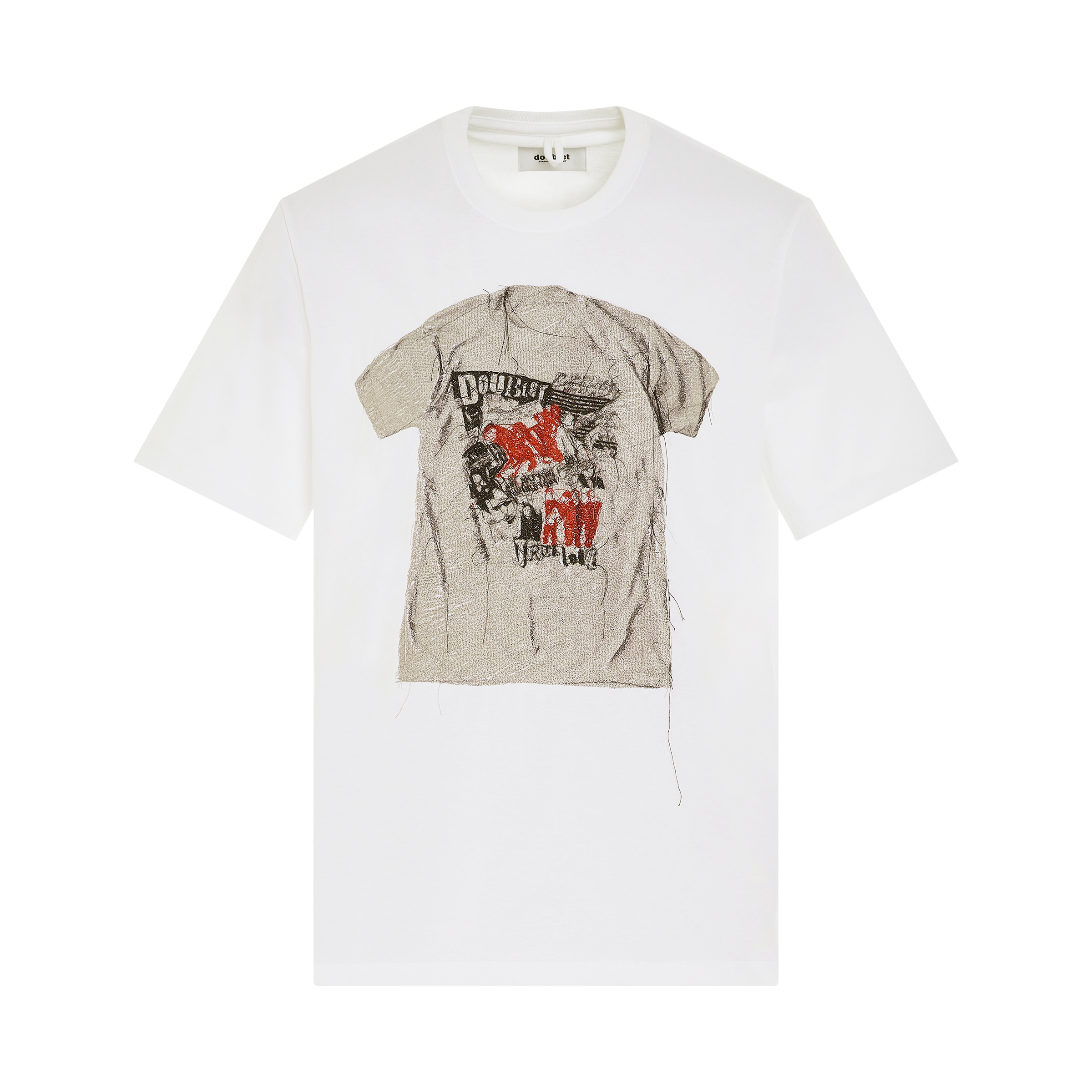 Photo Stitch T-Shirt in White