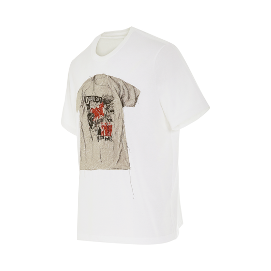 Photo Stitch T-Shirt in White