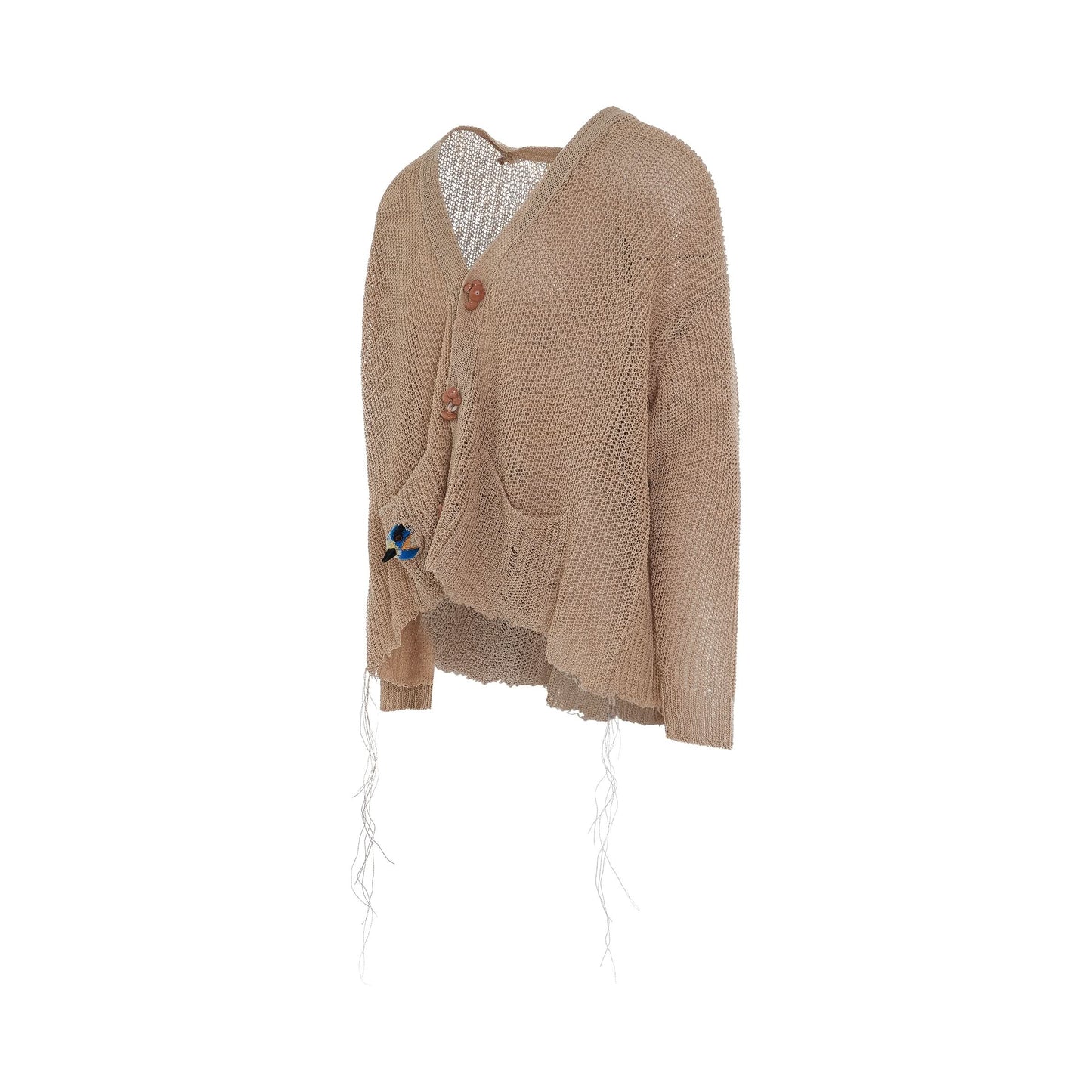 Wood Yarn Cardigan in Natural