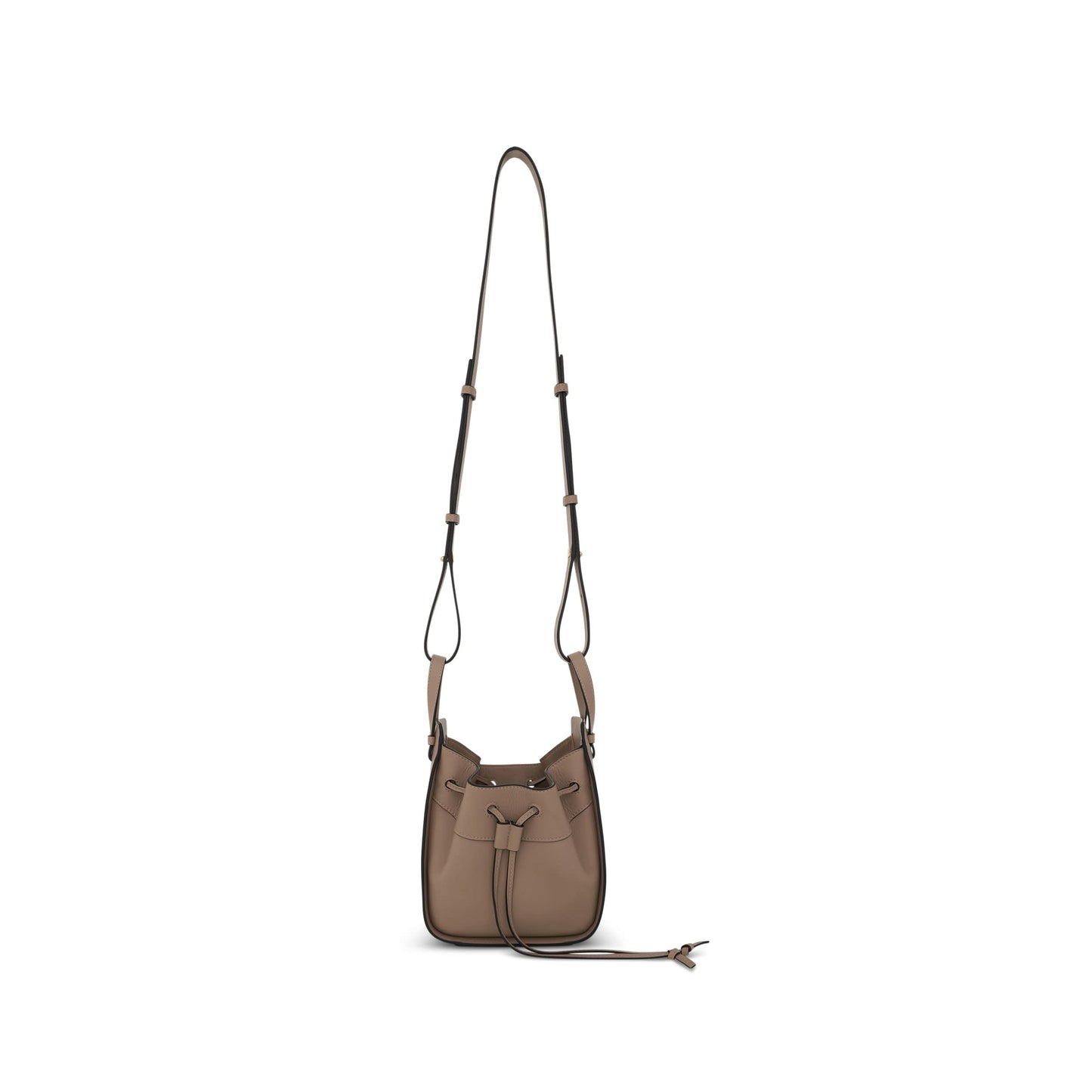 Mini Hammock Drawstring Bag in Calfskin in Sand