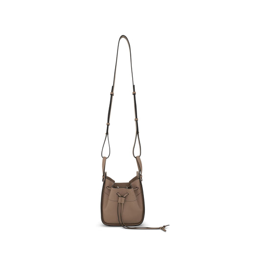 Mini Hammock Drawstring Bag in Calfskin in Sand