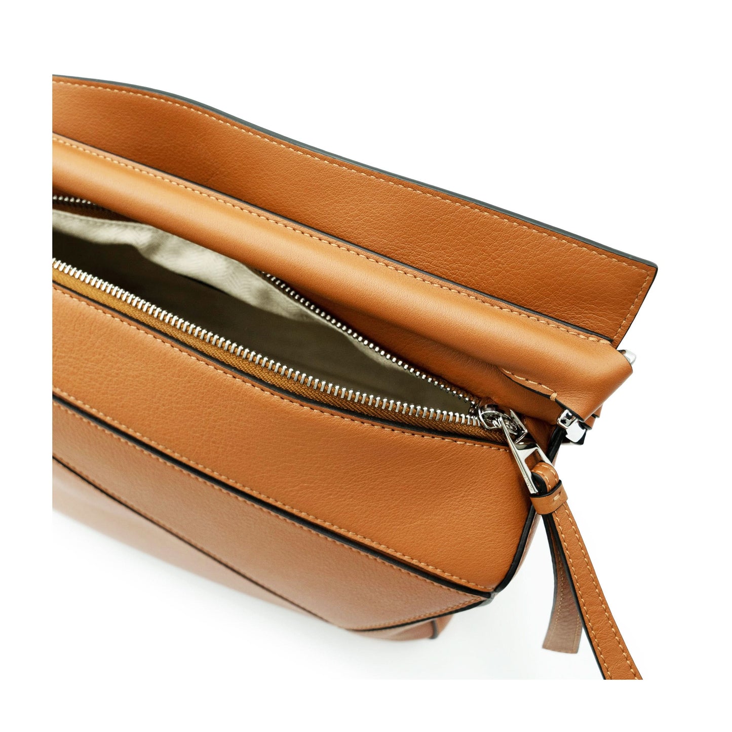 Medium Puzzle Bag in Classic Calfskin in Tan