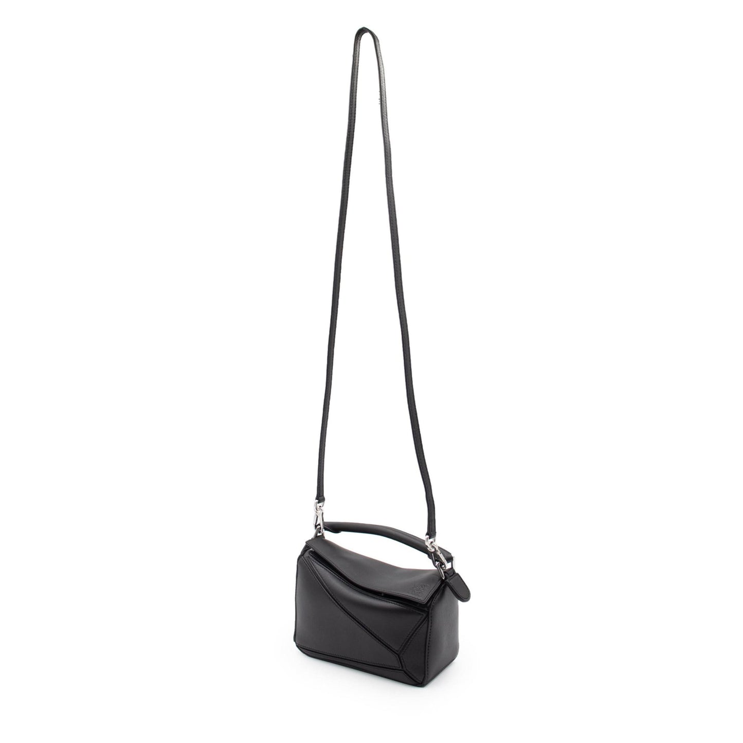 Mini Puzzle Bag in Classic Calfskin in Black