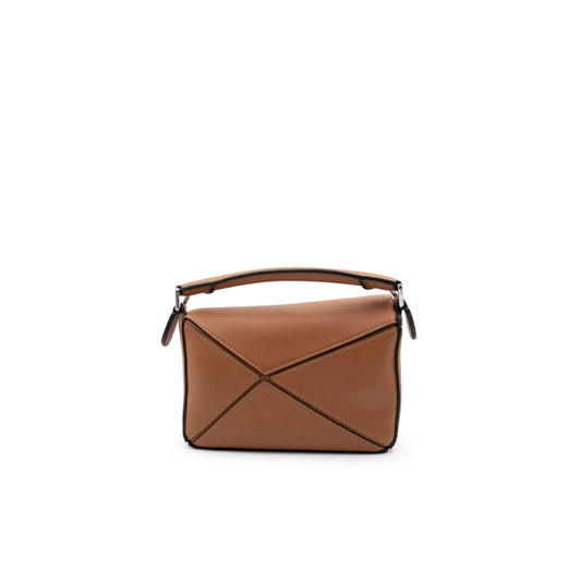 Mini Puzzle Bag in Classic Calfskin in Tan