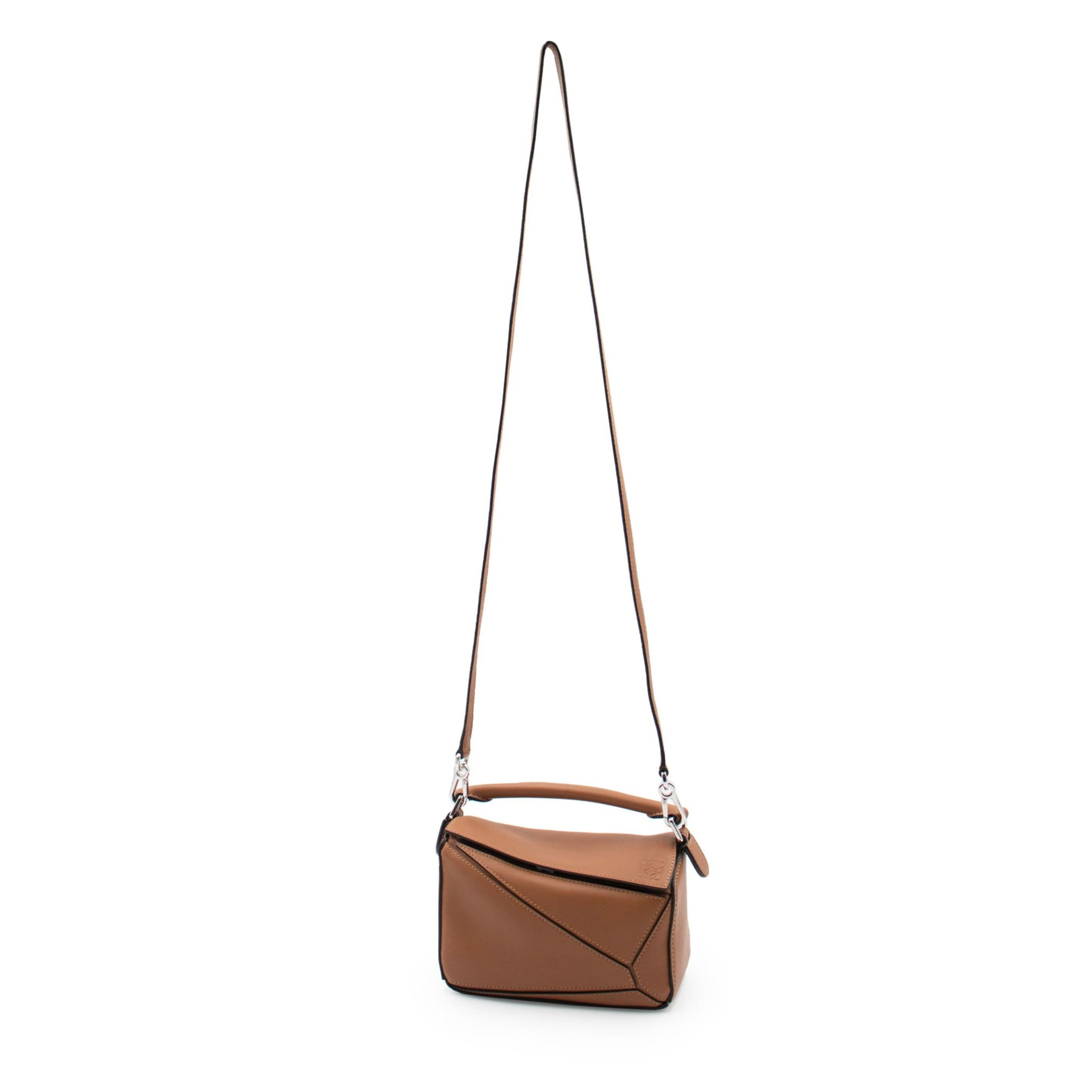 Mini Puzzle Bag in Classic Calfskin in Tan