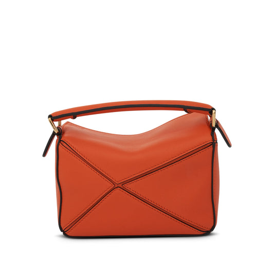 Mini Puzzle Bag in Classic Calfskin in Orange