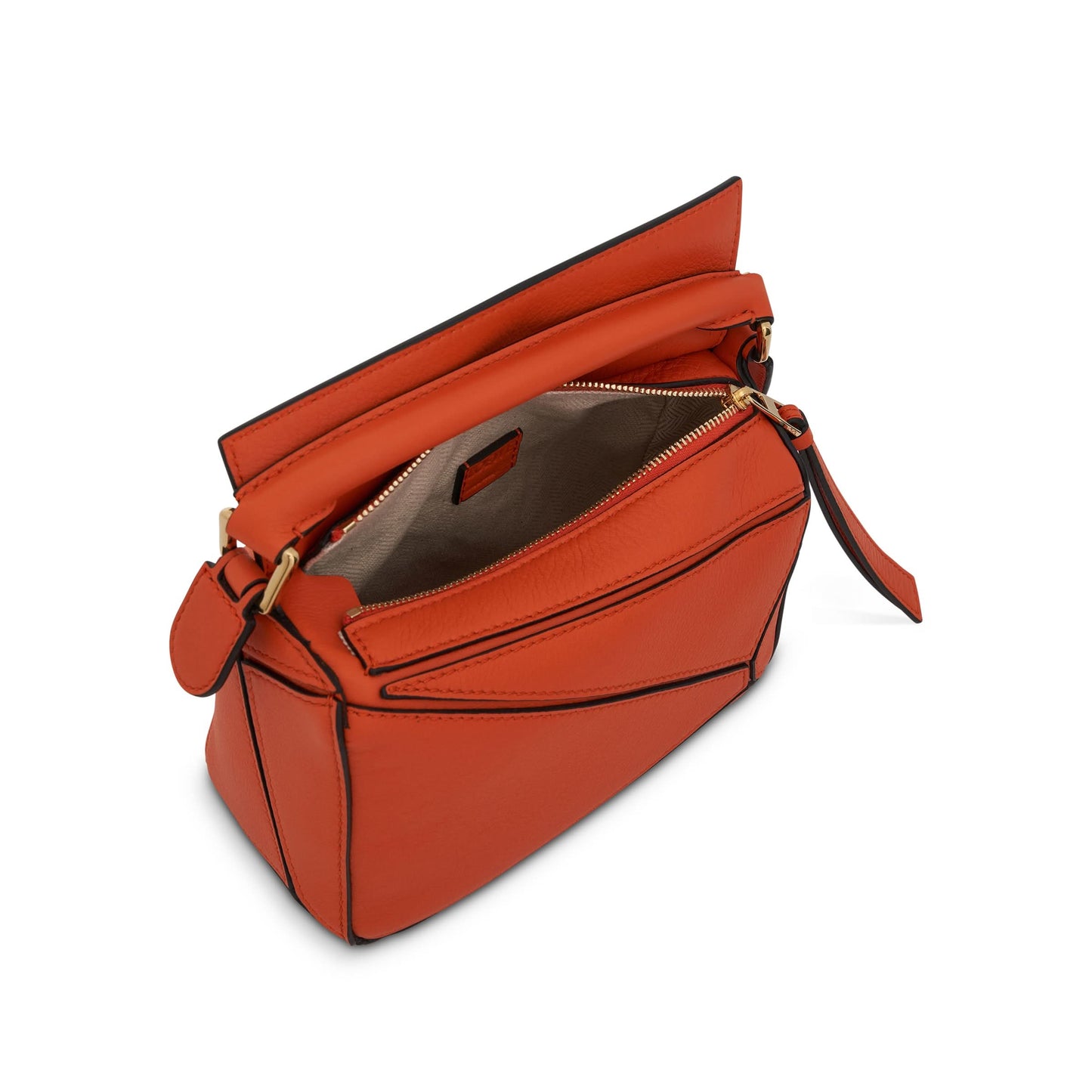 Mini Puzzle Bag in Classic Calfskin in Orange