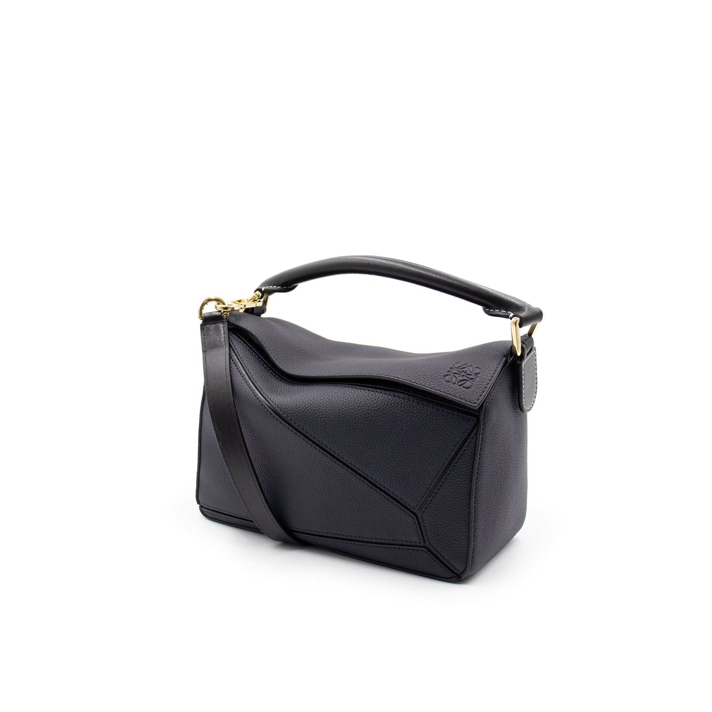 Small Puzzle Bag in Soft Grained Calfskin in Midnight Blue