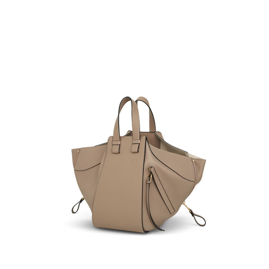 Small Hammock Bag in Classic Calfskin in Sand