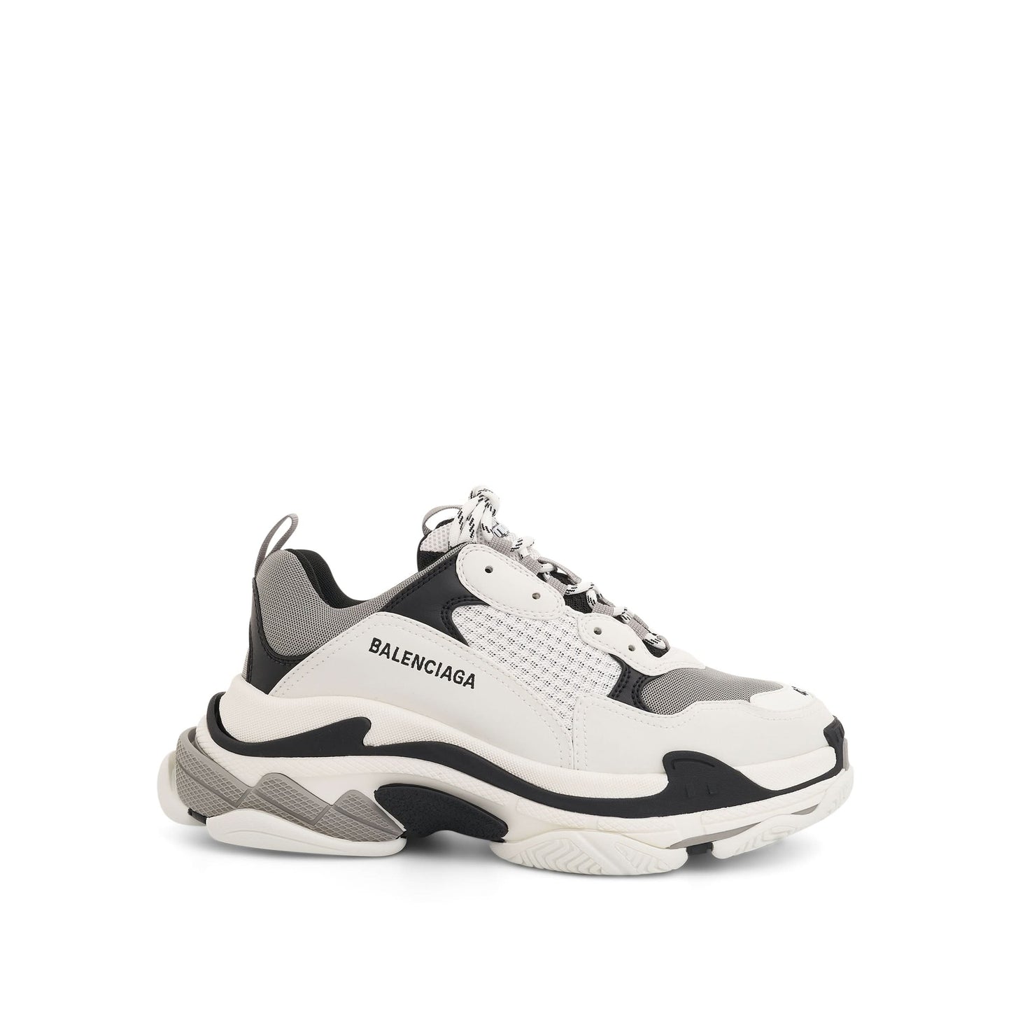 Triple S Sneaker in Black/Grey