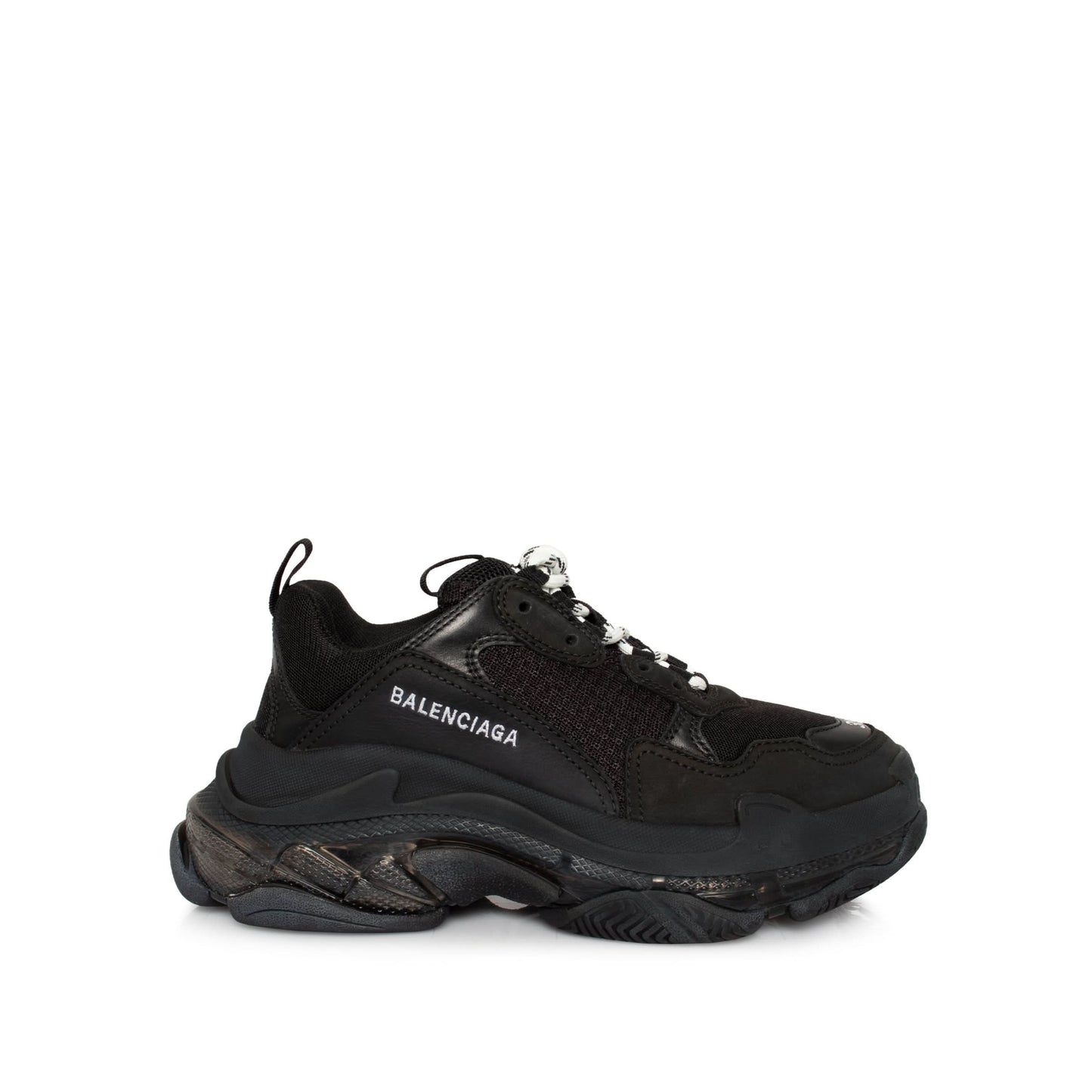 Triple S Clear Sole Sneaker in Black/Grey