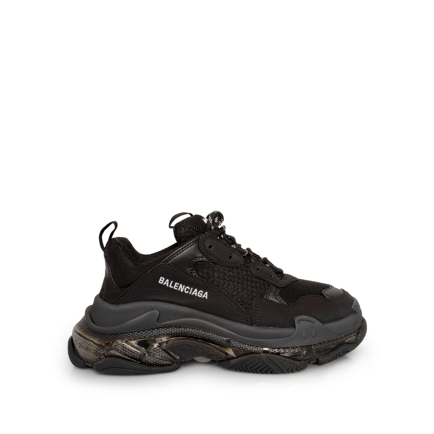 Triple S Clear Sole Sneaker in Black