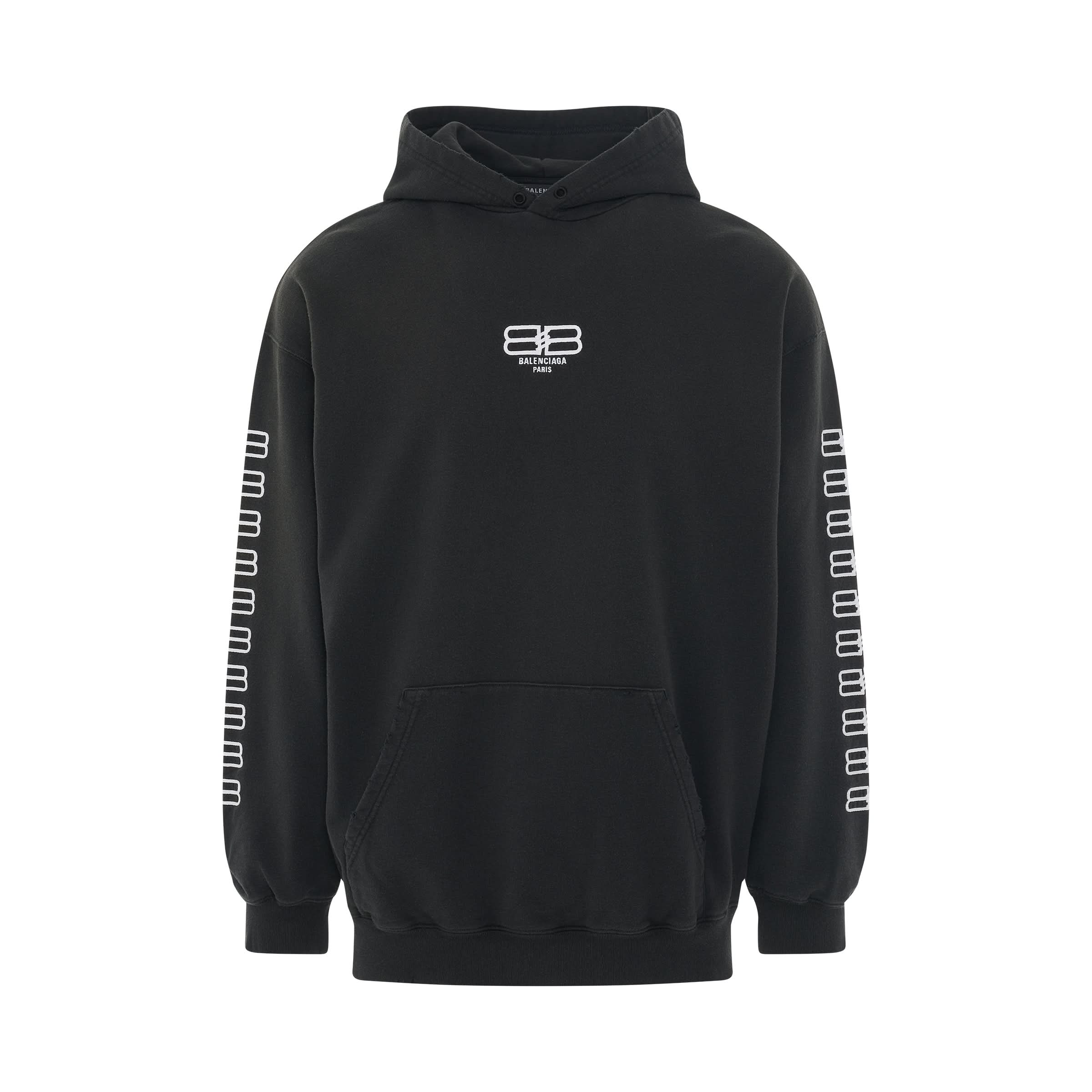 BB Paris Icon Medium Fit Hoodie in Washed Black