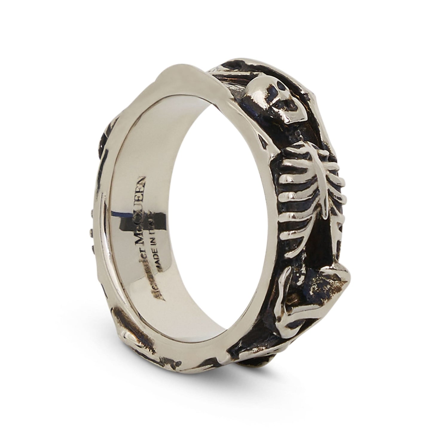 Dancing Skeleton Ring in Silver