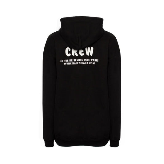 Crew Logo Hoodie in Black