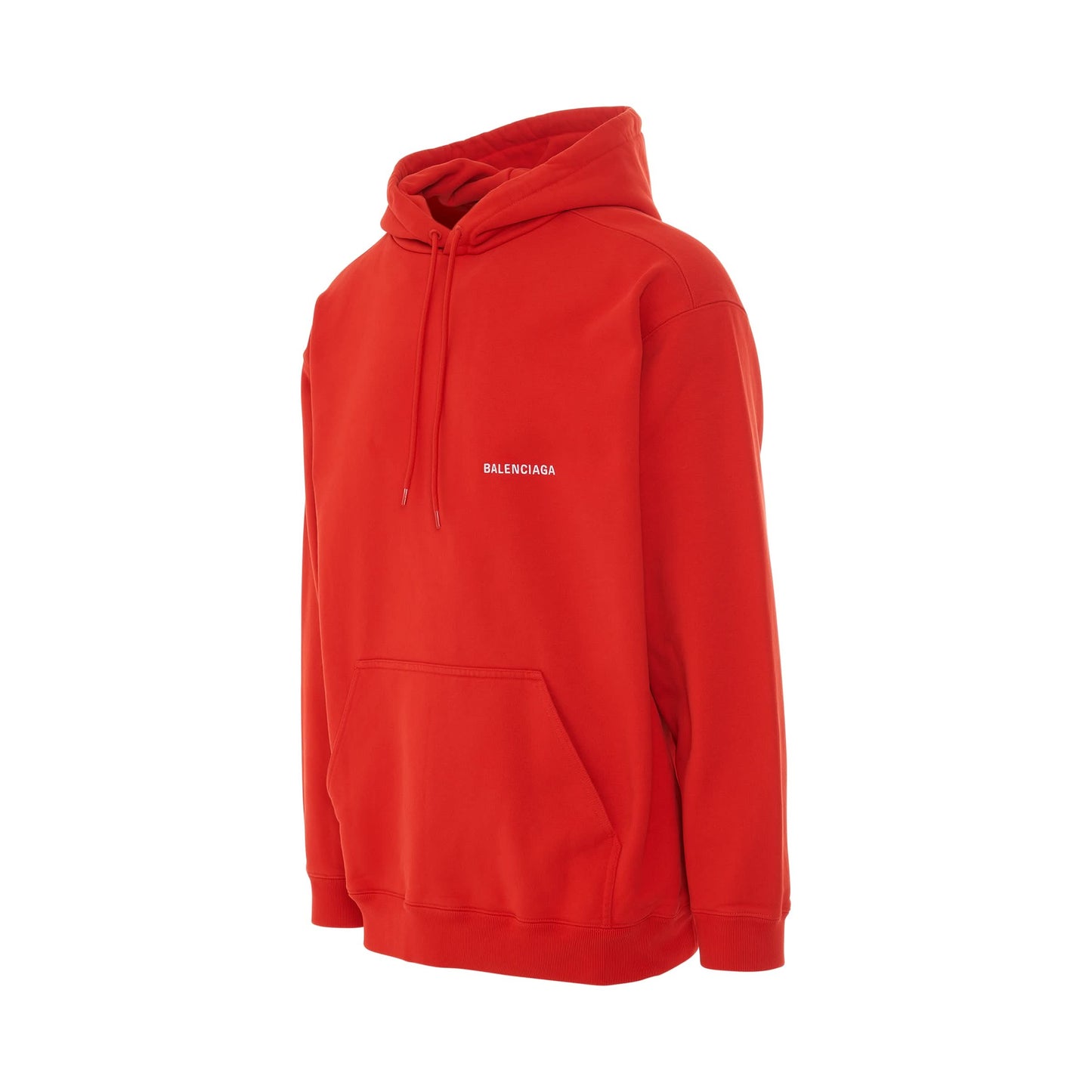 Logo Regular Fit Hoodie in Bright Red/White