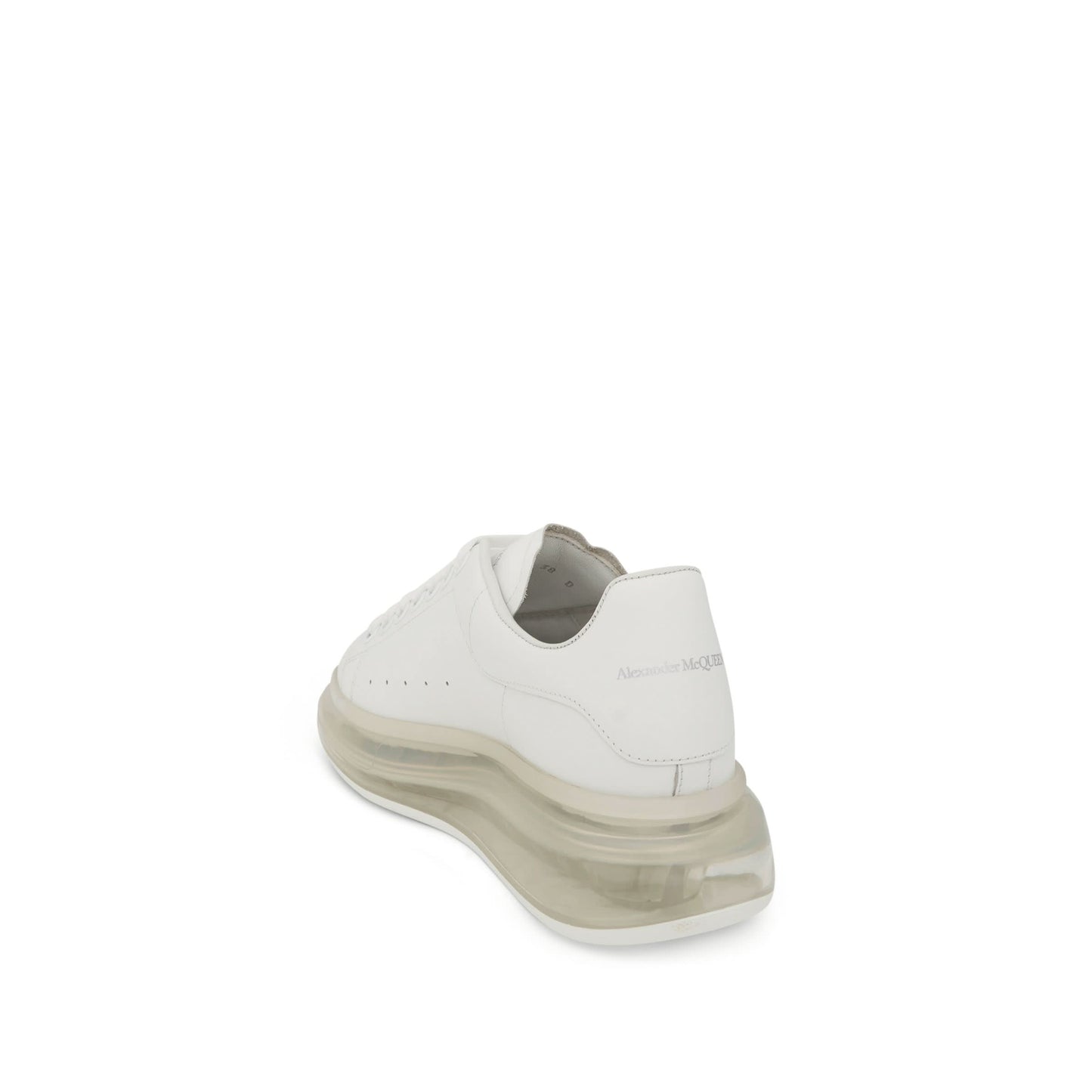 Larry Transparent Sole Sneakers in White/White