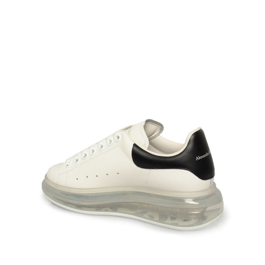 Larry Transparent Sole Sneakers in White/Black