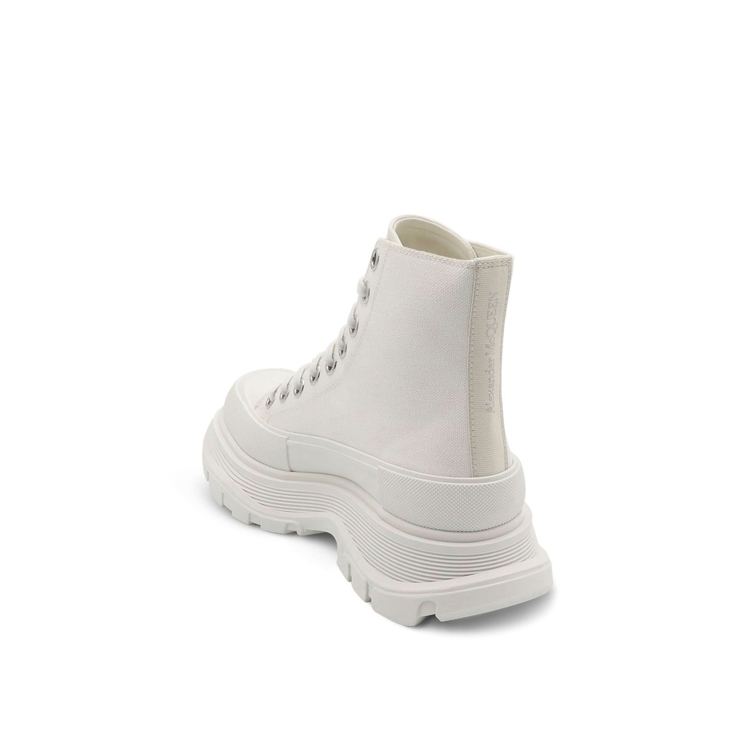 Tread Slick Canvas Lace-Up Boots in White