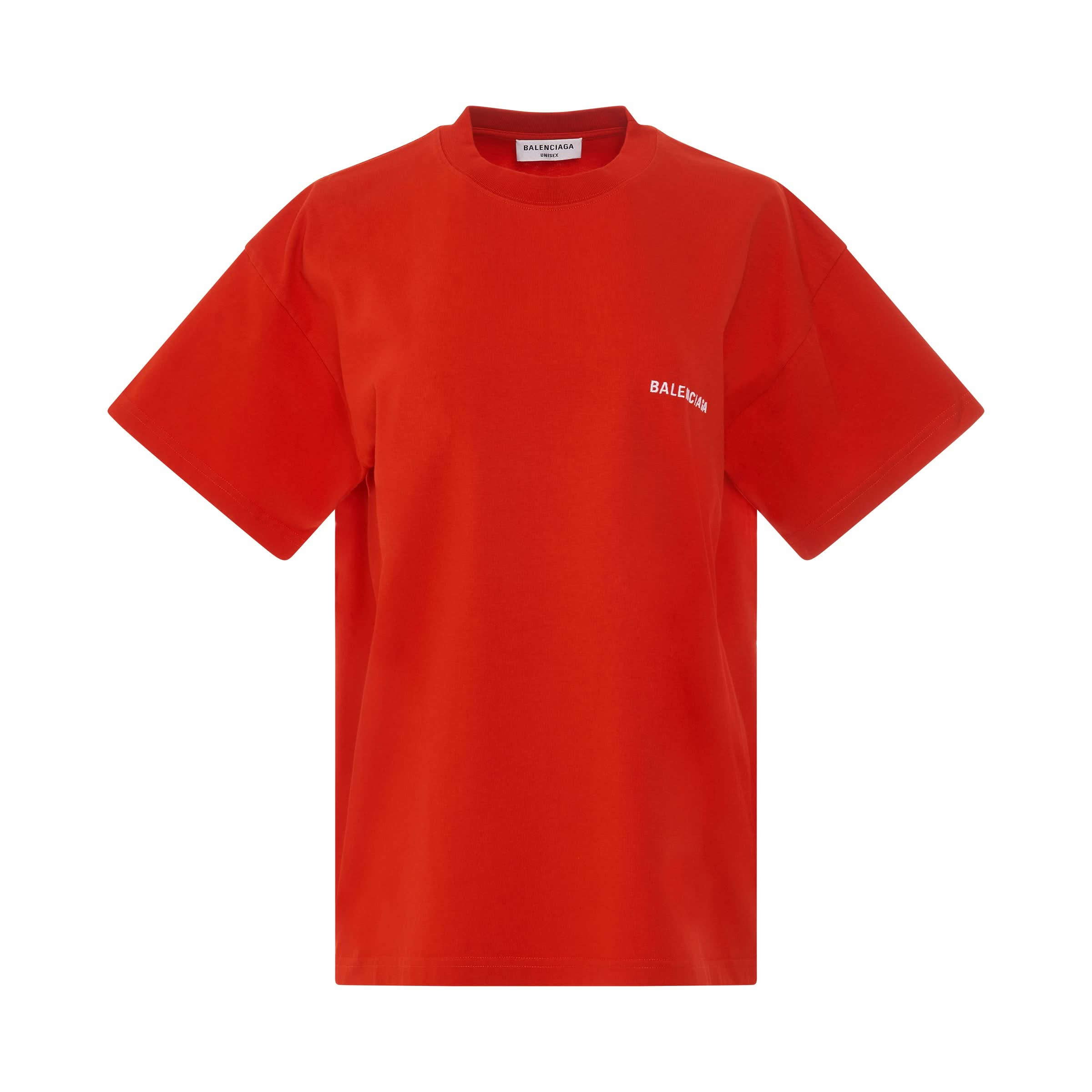 Logo Regular Fit T-Shirt in Bright Red