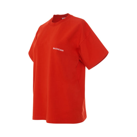 Logo Regular Fit T-Shirt in Bright Red