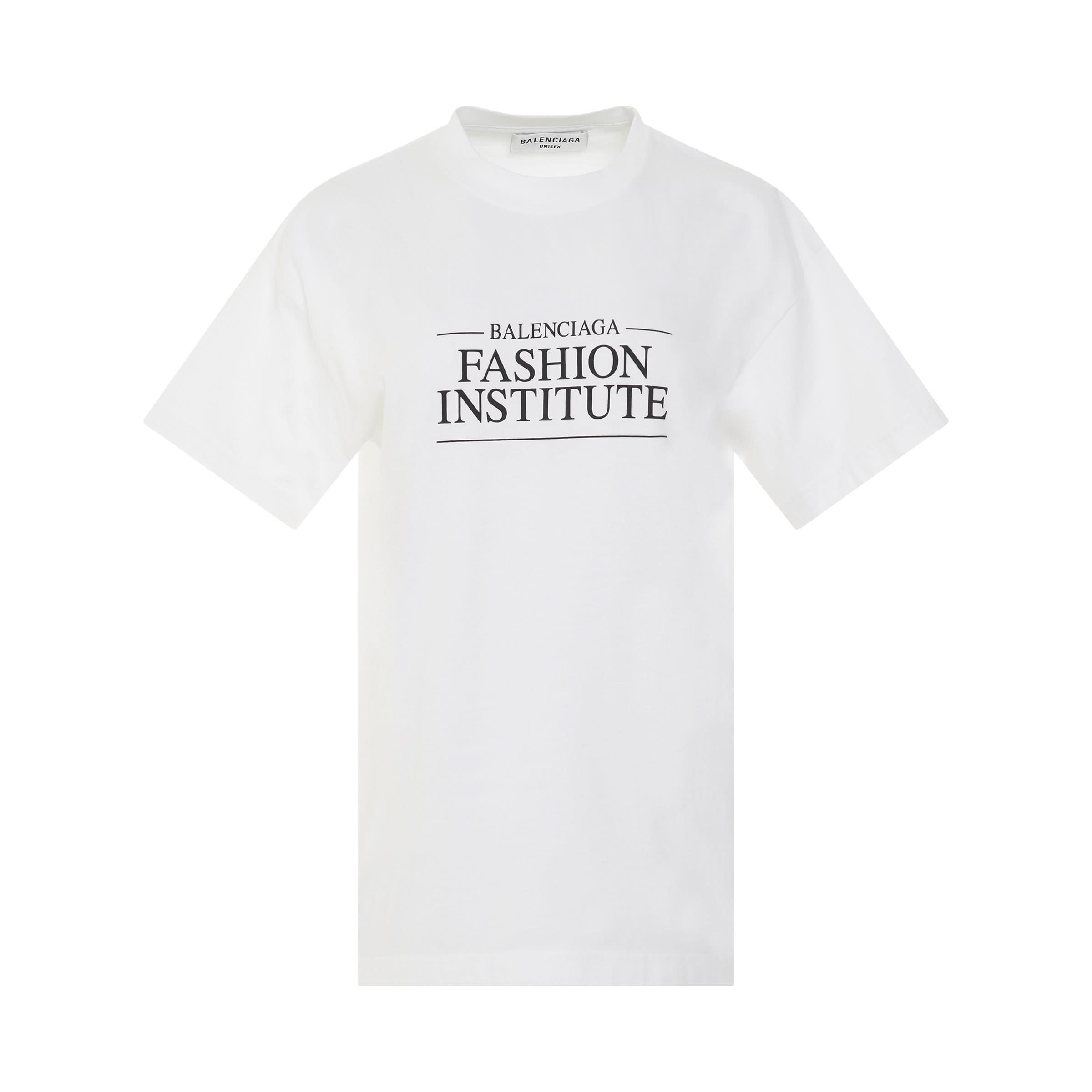 Fashion Institute Medium Fit T-Shirt in White/Black