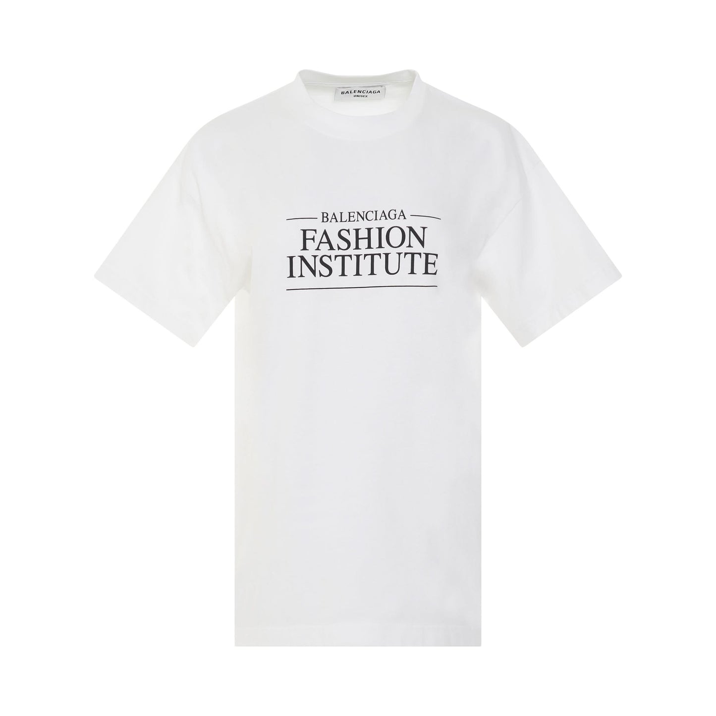 Fashion Institute Medium Fit T-Shirt in White/Black