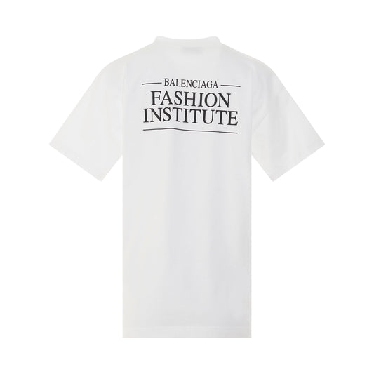 Fashion Institute Medium Fit T-Shirt in White/Black