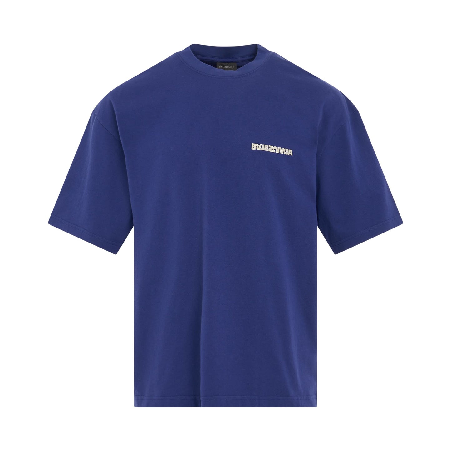 Logo Medium Fit T-Shirt in Indigo/Dirty White