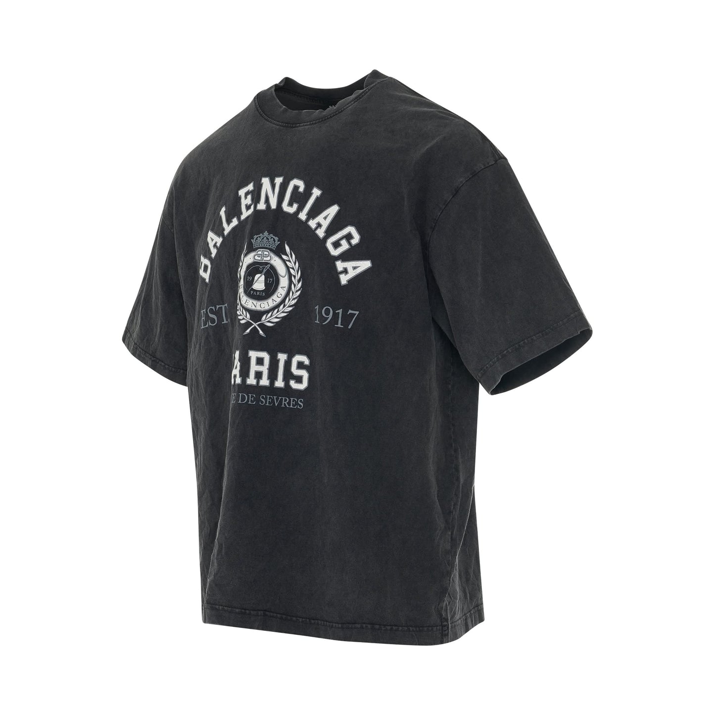 College 1917 Vintage Jersey T-Shirt in Black