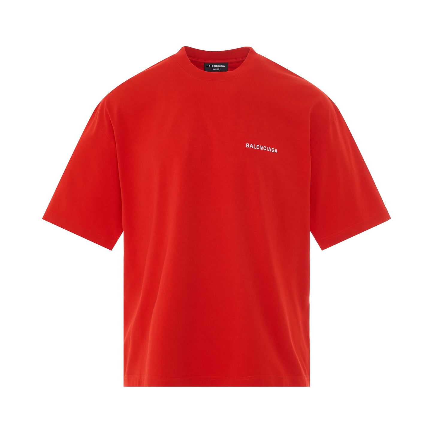 Logo Medium Fit T-Shirt in Bright Red/White