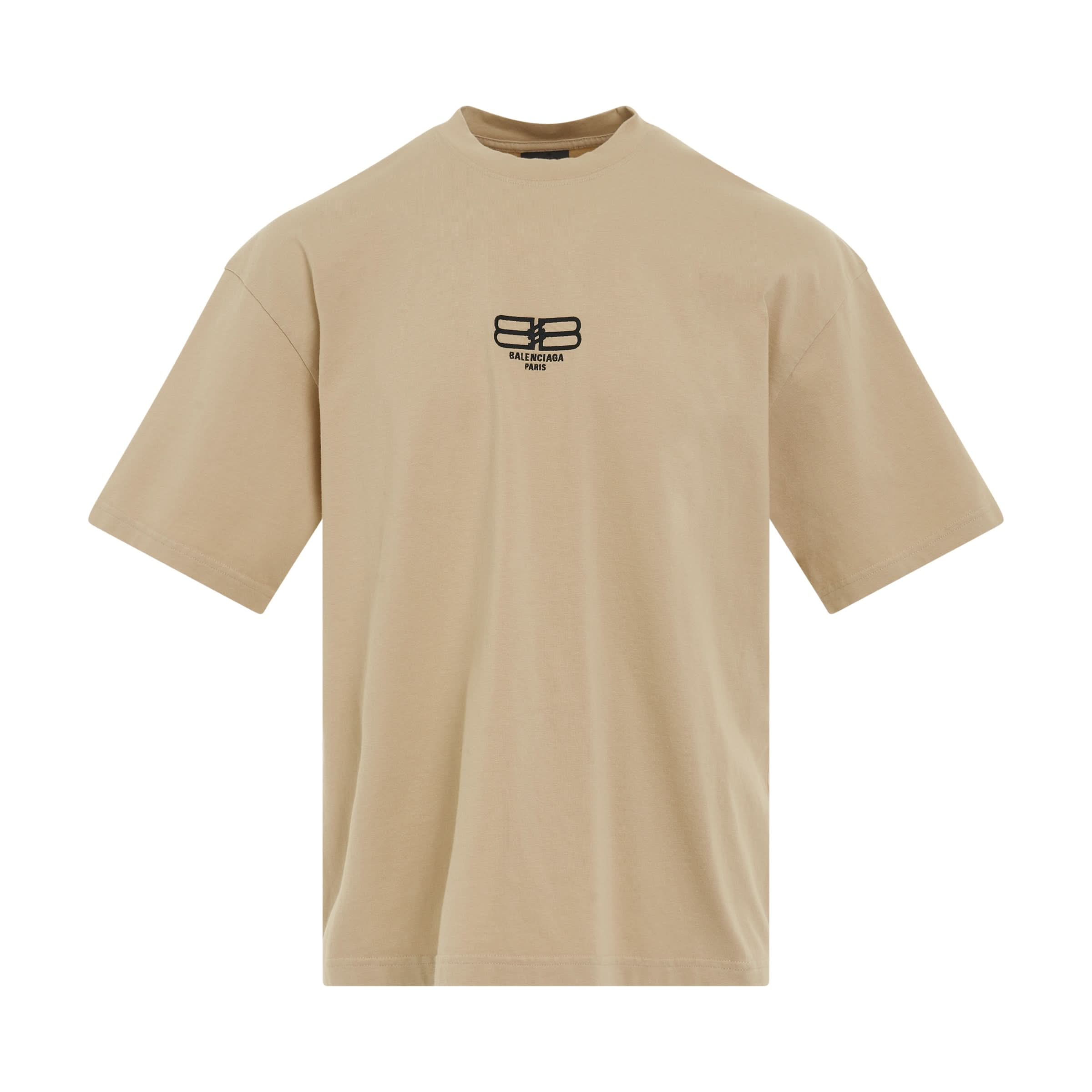 BB Paris Icon Medium Fit T-Shirt in Beige/Black