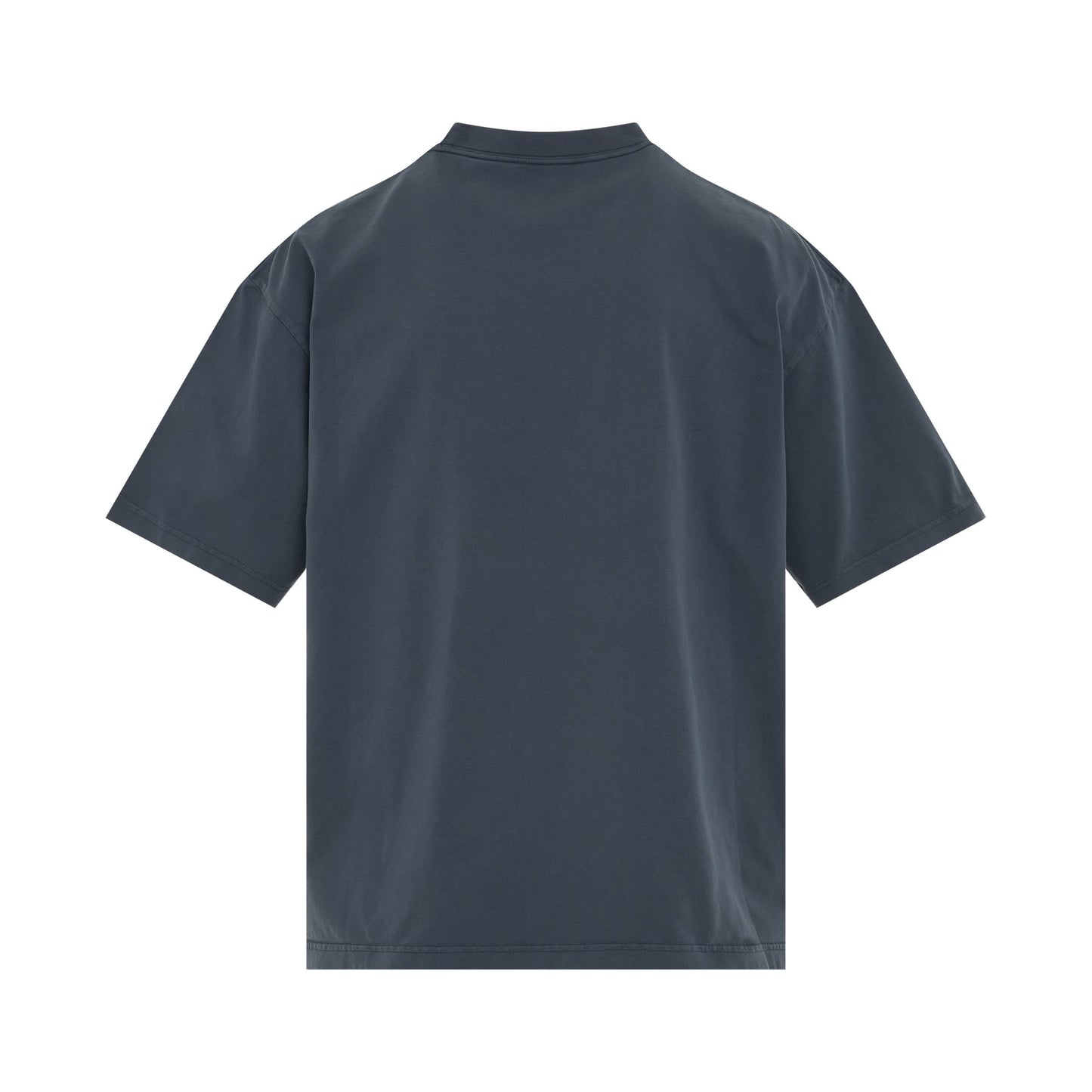 Corporate Logo Medium Fit T-Shirt in Washed Blue/Black