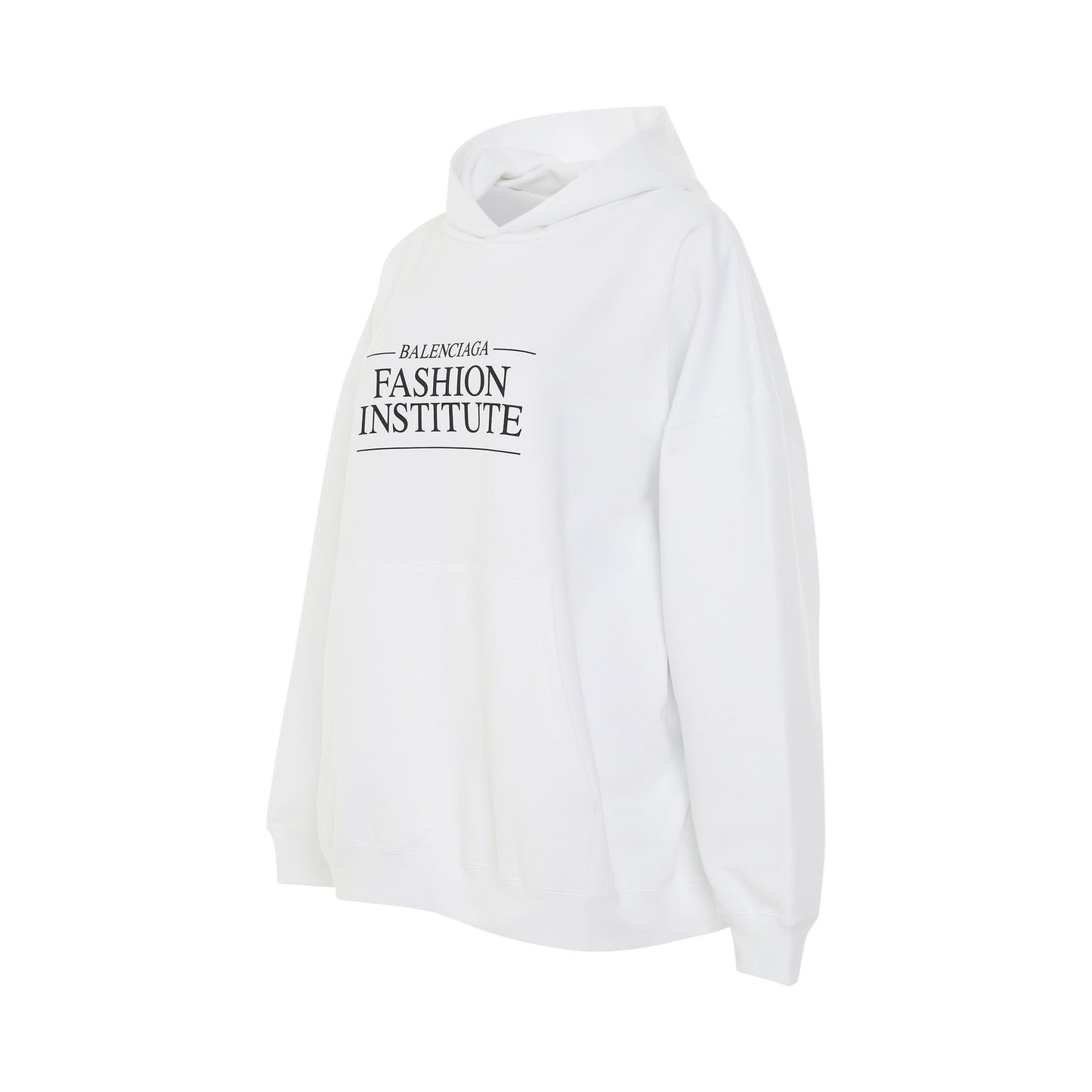 Fashion Institute Large Fit Hoodie in White/Black