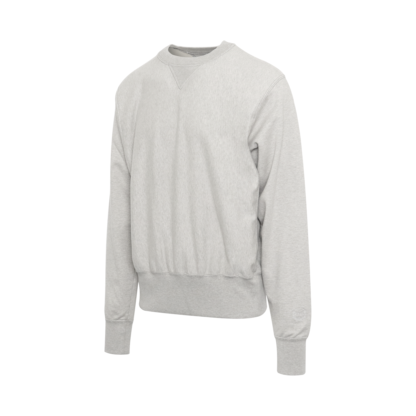 Ribbed Crewneck Sweatshirt in Grey