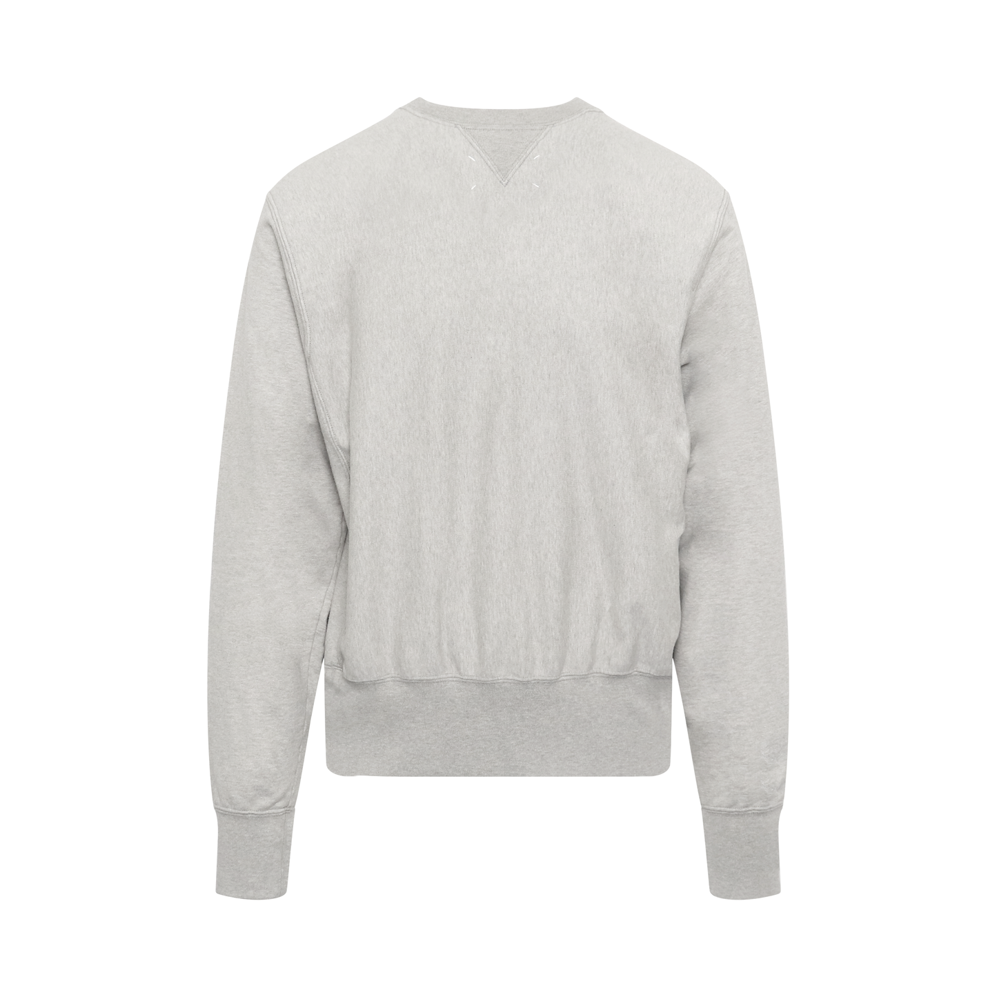 Ribbed Crewneck Sweatshirt in Grey