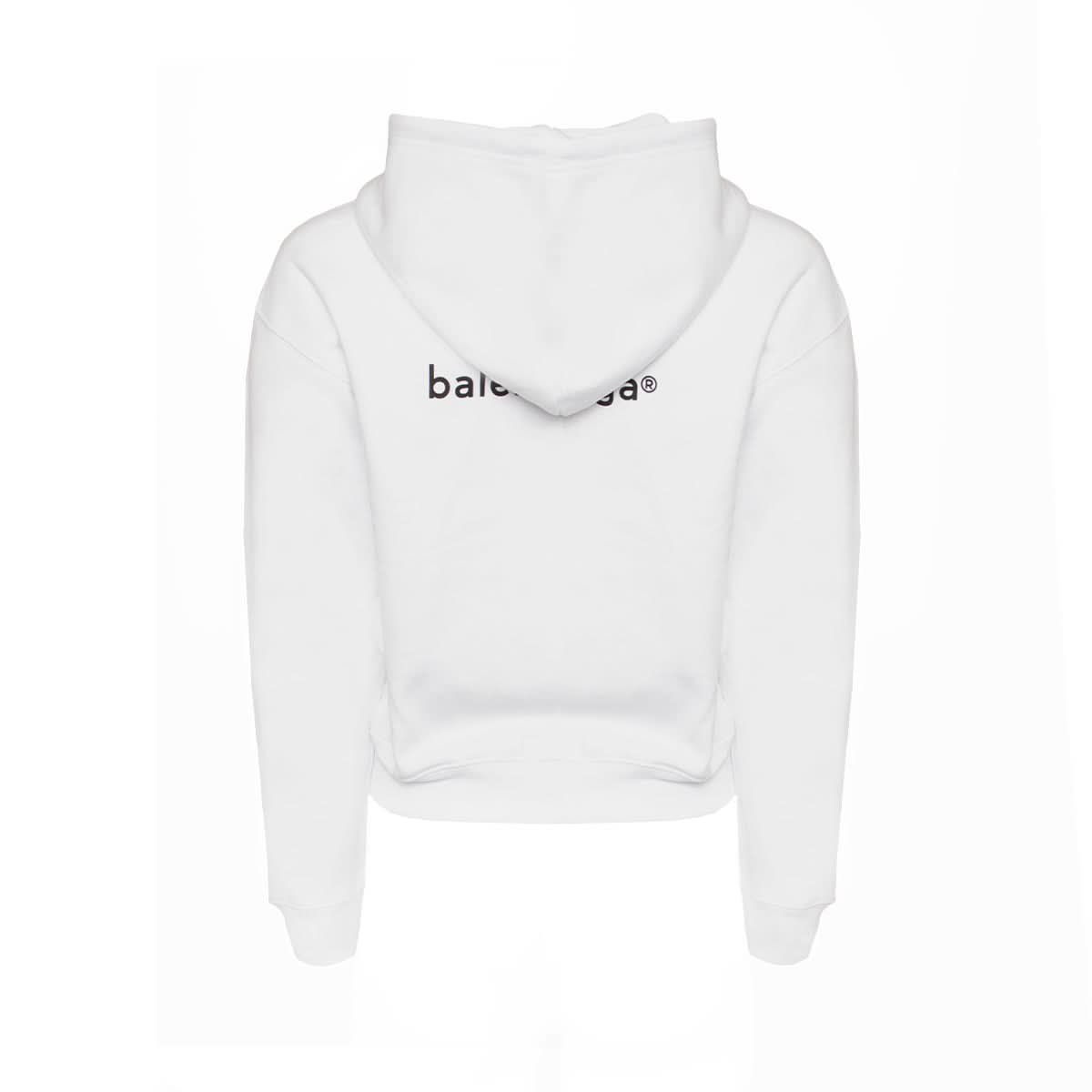 Copyright Logo Zip Hoodie in White