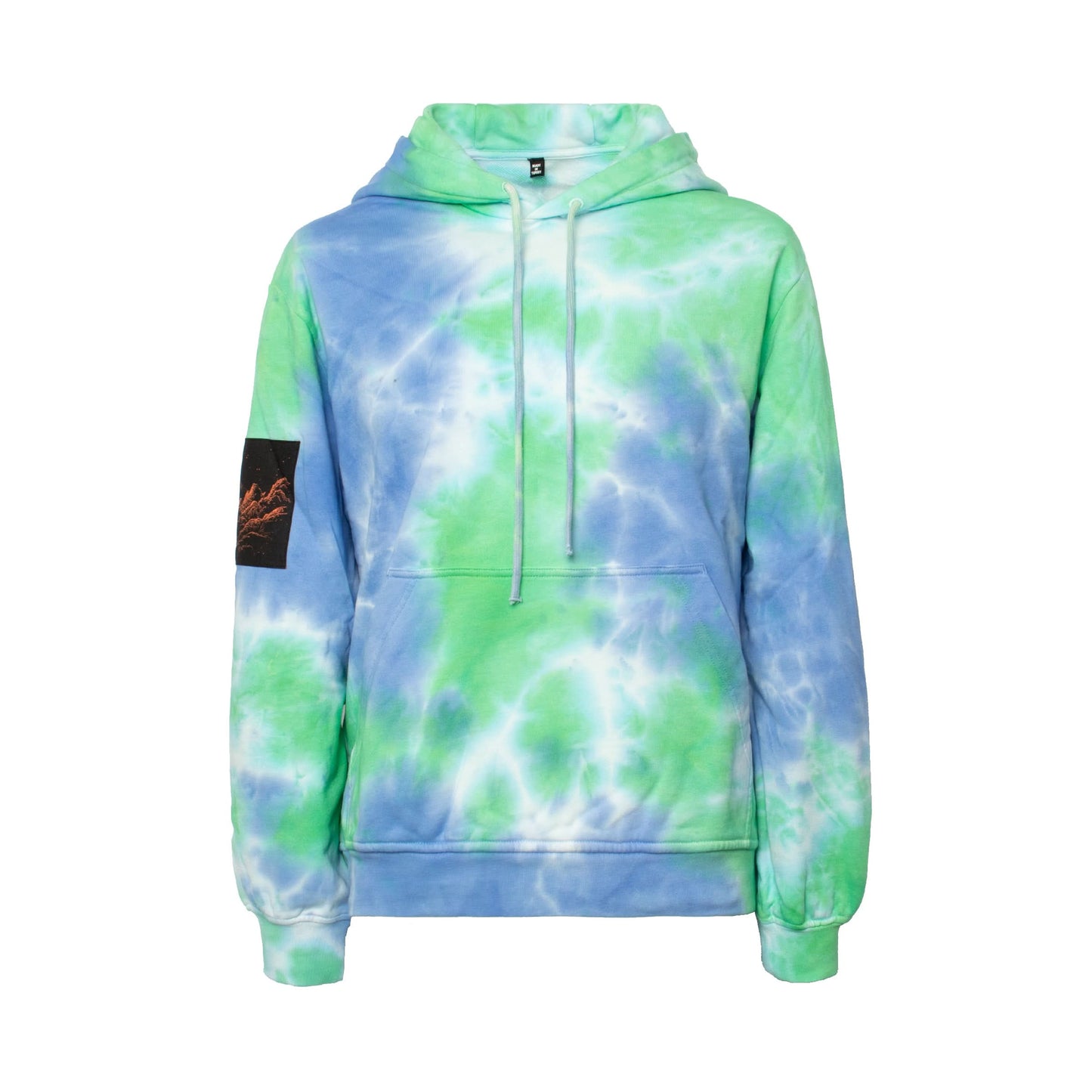 Tie Dye Relaxed Hoodie in Ocean Blue