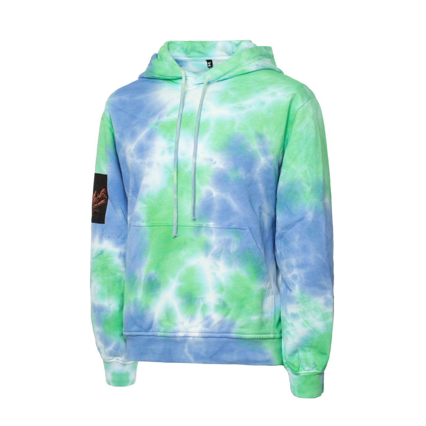 Tie Dye Relaxed Hoodie in Ocean Blue