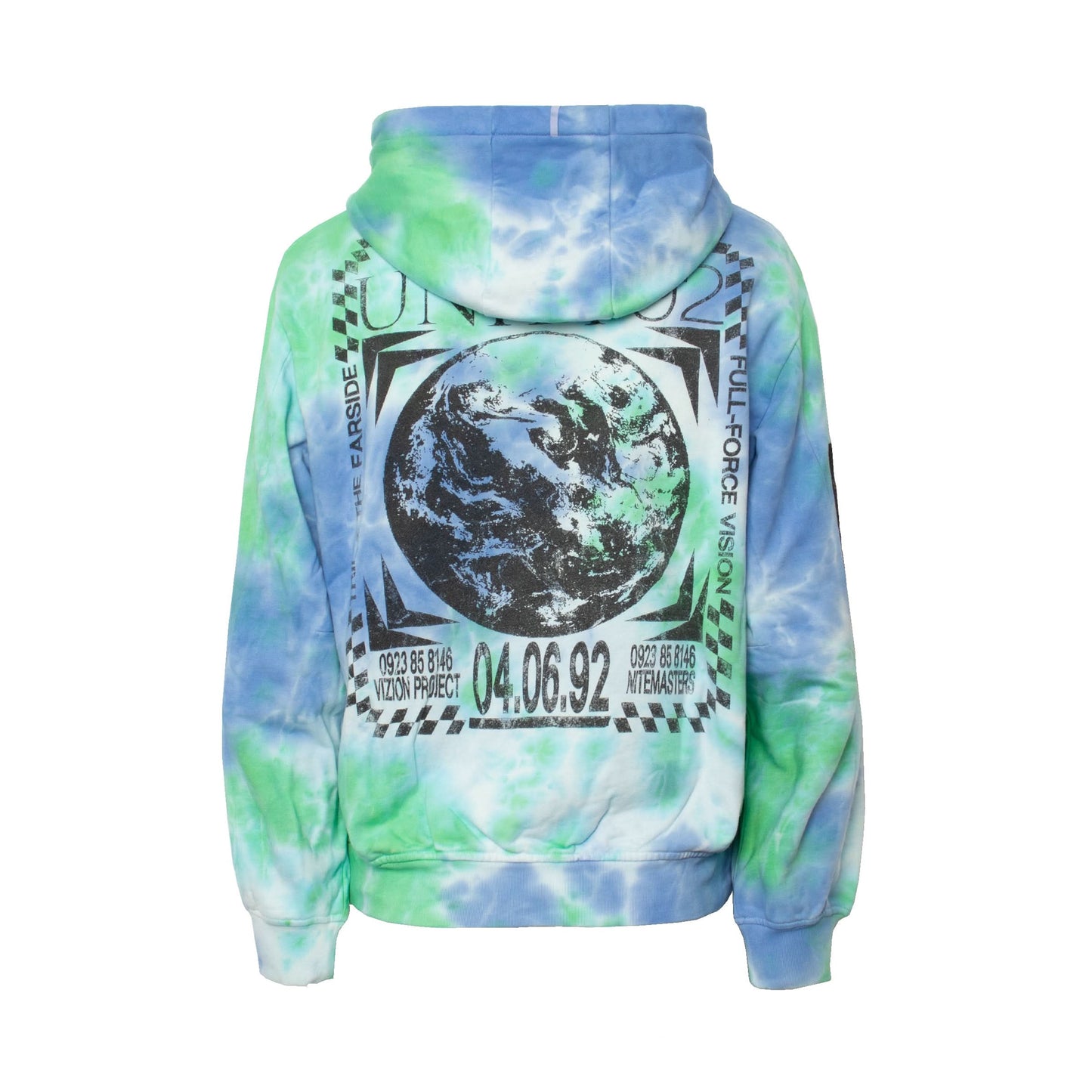 Tie Dye Relaxed Hoodie in Ocean Blue