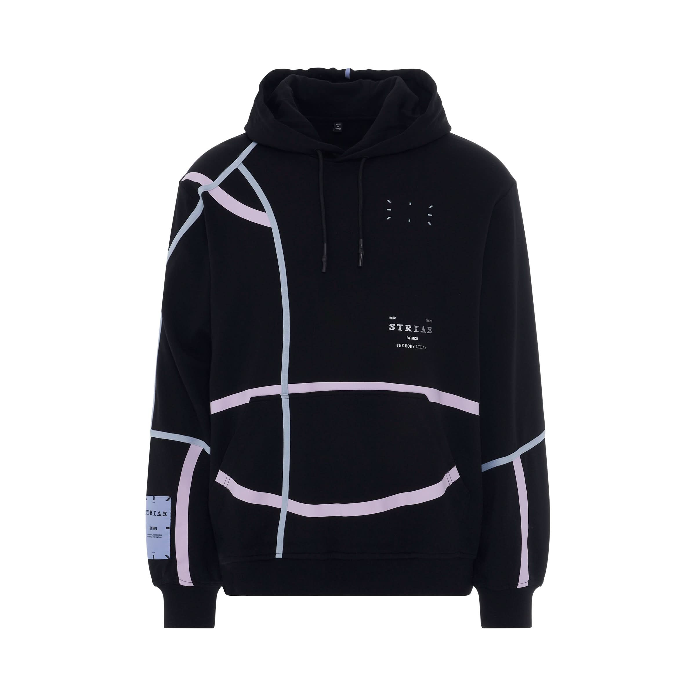 Kinesthetic Taped Hoodie in Black