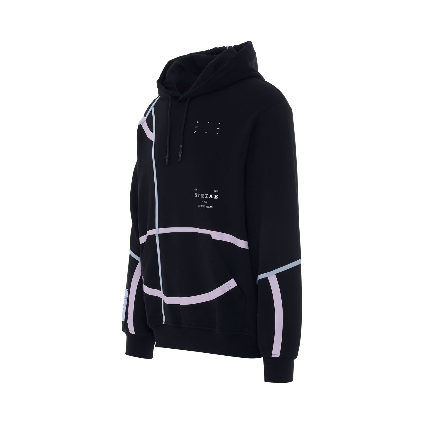 Kinesthetic Taped Hoodie in Black