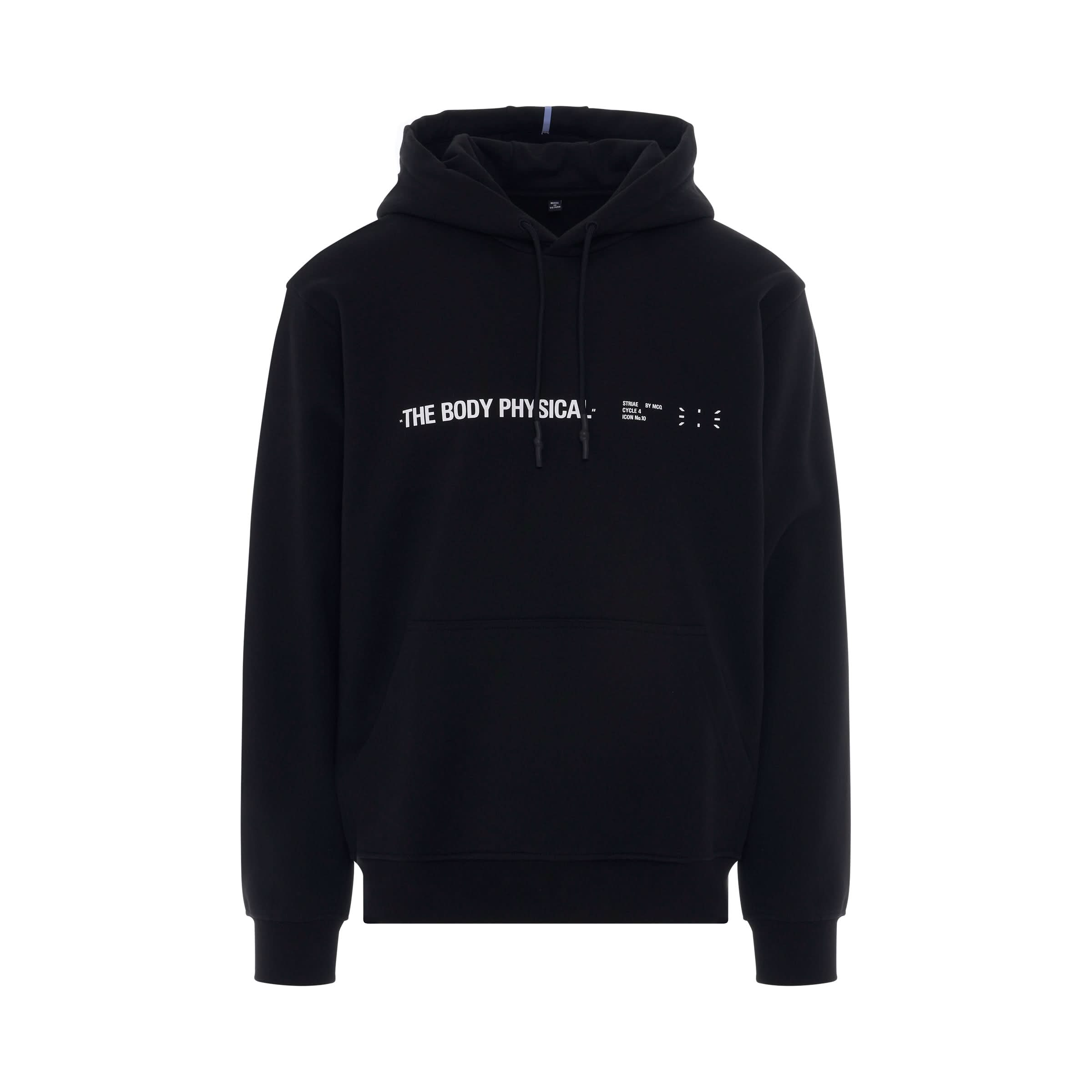 Striae Manifesto Hoodie in Black